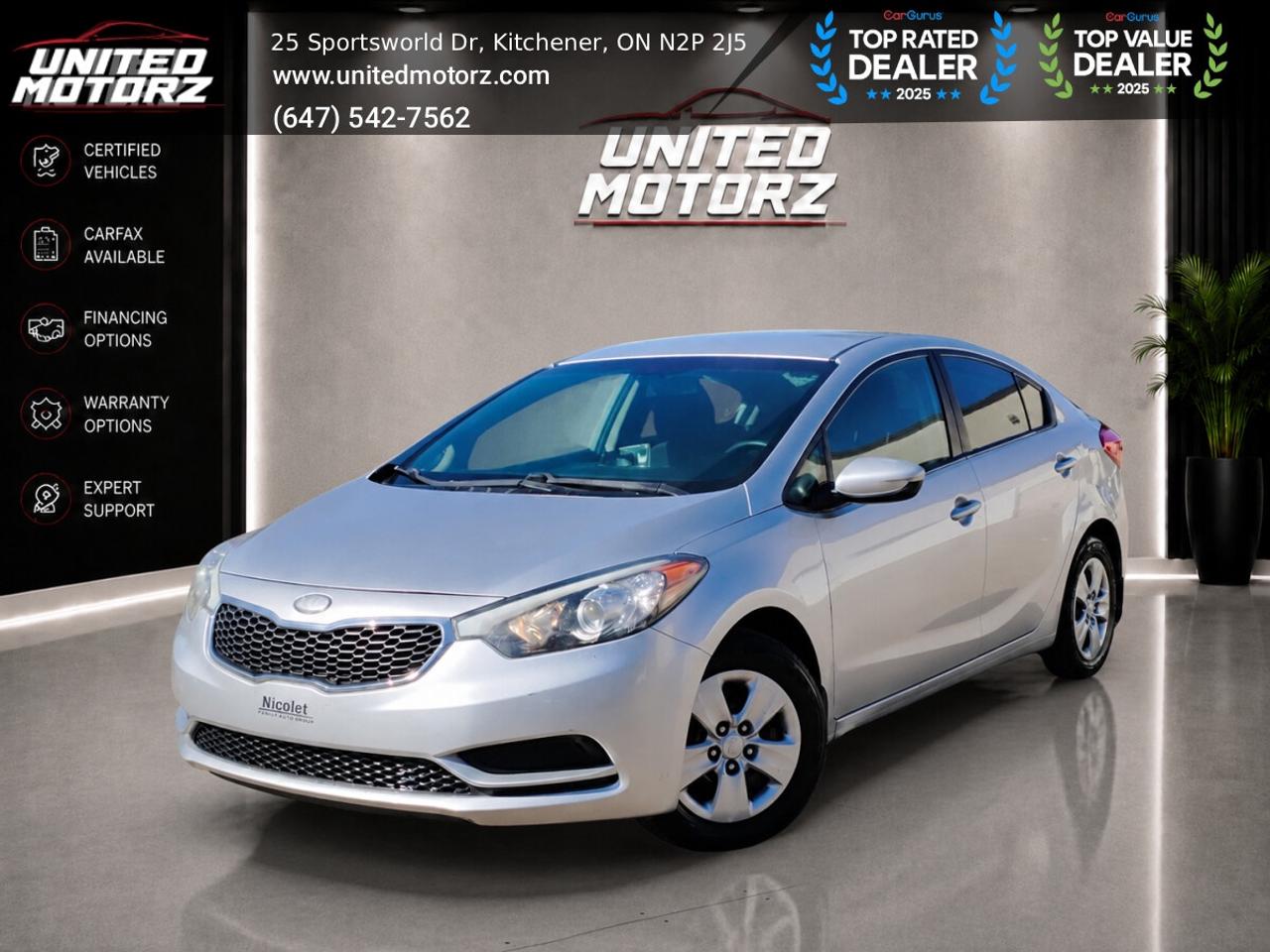 Used 2014 Kia Forte LX AUTO 4dr Sdn FWD 1.8L~SAFETY CERTIFIED~NO ACCID for sale in Kitchener, ON