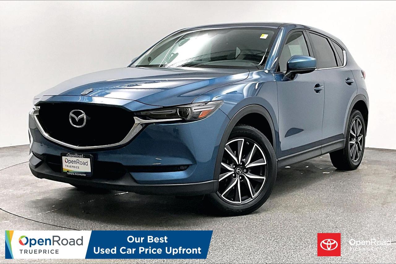 One Owner. Clean Title! Buying a used car should be simple and stressfree  no guesswork, no negotiations  just the vehicles true price. Thats why were introducing OpenRoad TruePrice, a new way to buy used vehicles. One Price. TruePrice. Our best price upfront. This 2018 Mazda CX-5 GT AWD combines sleek Kodo design, premium interior craftsmanship, and confident all-weather capability in a refined compact SUV. It features luxurious leather-trimmed seating, a power moonroof, a Bose premium audio system, a power liftgate, and a head-up display that projects key driving information right onto the windshield. Fully inspected, clean-title, and turn-key, this sophisticated crossover is ready for your daily commute and weekend getaways&mdash;message today to schedule your private viewing!  ___________________________________________________________________________________________________________________________________ At Openroad Toyota Richmond, we offer the best used car warranty in Metro Vancouver. Our used car warranty program includes 30 days or 2,000 kilometres Exchange Privilege, 90 Day Powertrain Coverage*, Mechanical & Safety Check of up to 210 Points and a clean title. *90 Powertrain coverage will be offered at the discretion of management based on a case by case scenario.