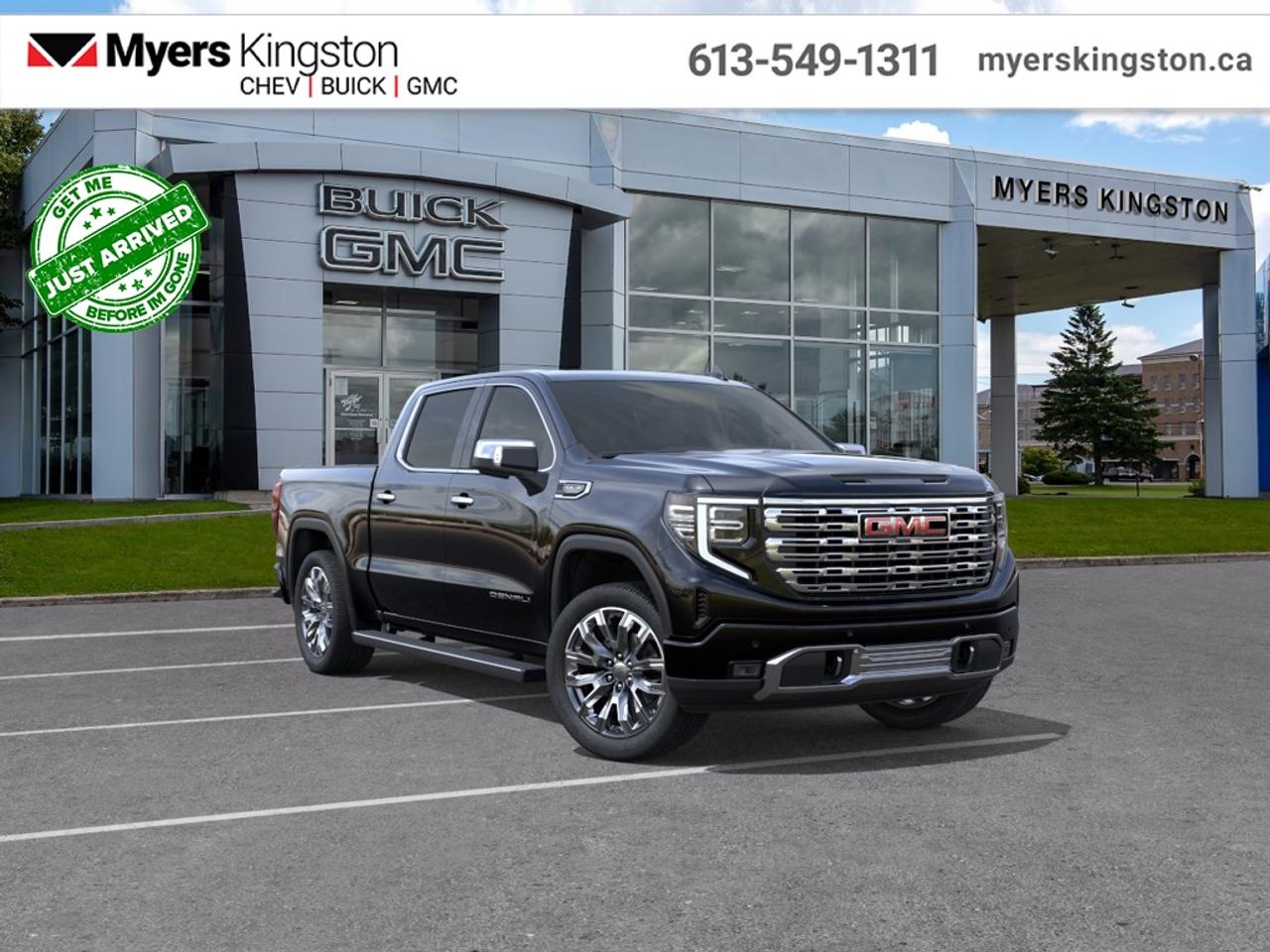 <b>Leather Seats, Denali Preferred Equipment Group!</b><br> <br> Astoundingly advanced and exceedingly premium, this 2026 GMC Sierra 1500 is designed for pickup excellence.<br> <br>This 2026 GMC Sierra 1500 stands out in the midsize pickup truck segment, with bold proportions that create a commanding stance on and off road. Next level comfort and technology is paired with its outstanding performance and capability. Inside, the Sierra 1500 supports you through rough terrain with expertly designed seats and robust suspension. This amazing 2026 Sierra 1500 is ready for whatever.<br> <br>This Onyx Black crew cab 4X4 pickup has an Automatic transmission and is powered by a 355HP 5.3L 8 Cylinder Engine. <br> <br> Our Sierra 1500s trim level is Denali. This trim blends premium craftsmanship with cutting-edge technology and everyday capability. A 13.4 GMC Premium Infotainment System with Google built-in, wireless Apple CarPlay and Android Auto, Bose 7-speaker audio, and a 12.3 reconfigurable digital display keep the cabin highly connected, while heated and ventilated leather front seats, heated rear outboard seats, dual-zone climate control, and wireless charging enhance comfort on every drive. GMC Pro Safety with Enhanced Automatic Emergency Braking, HD Surround Vision, Lane Keep Assist, Trailer Side Blind Zone Alert, and Hitch Guidance delivers confidence, while the MultiPro Tailgate, integrated trailer brake controller, and spray-on bedliner ensure practical utility. This vehicle has been upgraded with the following features: Leather Seats, Denali Preferred Equipment Group.<br><br> <br>To apply right now for financing use this link: <a href=https://www.taylorautomall.com/finance/apply-for-financing/ target=_blank>https://www.taylorautomall.com/finance/apply-for-financing/</a><br> <br/><br>HST, licensing, and Federal luxury tax (if applicable) are extra. <br><br> Come by and check out our fleet of 50+ used cars and trucks and 180+ new cars and trucks for sale in Kingston.  o~o