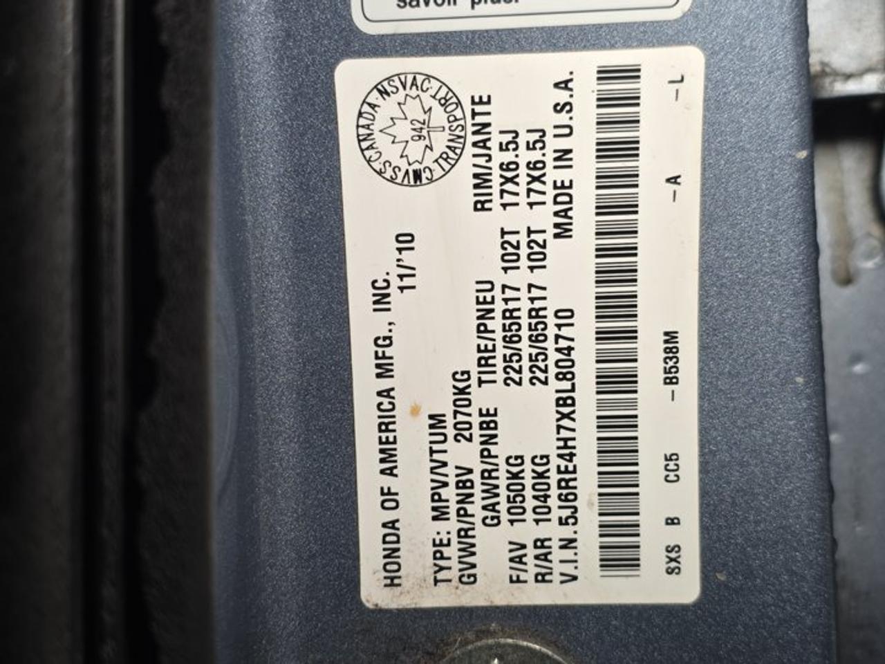 2011 Honda CR-V EX-L w/ Navigation Photo