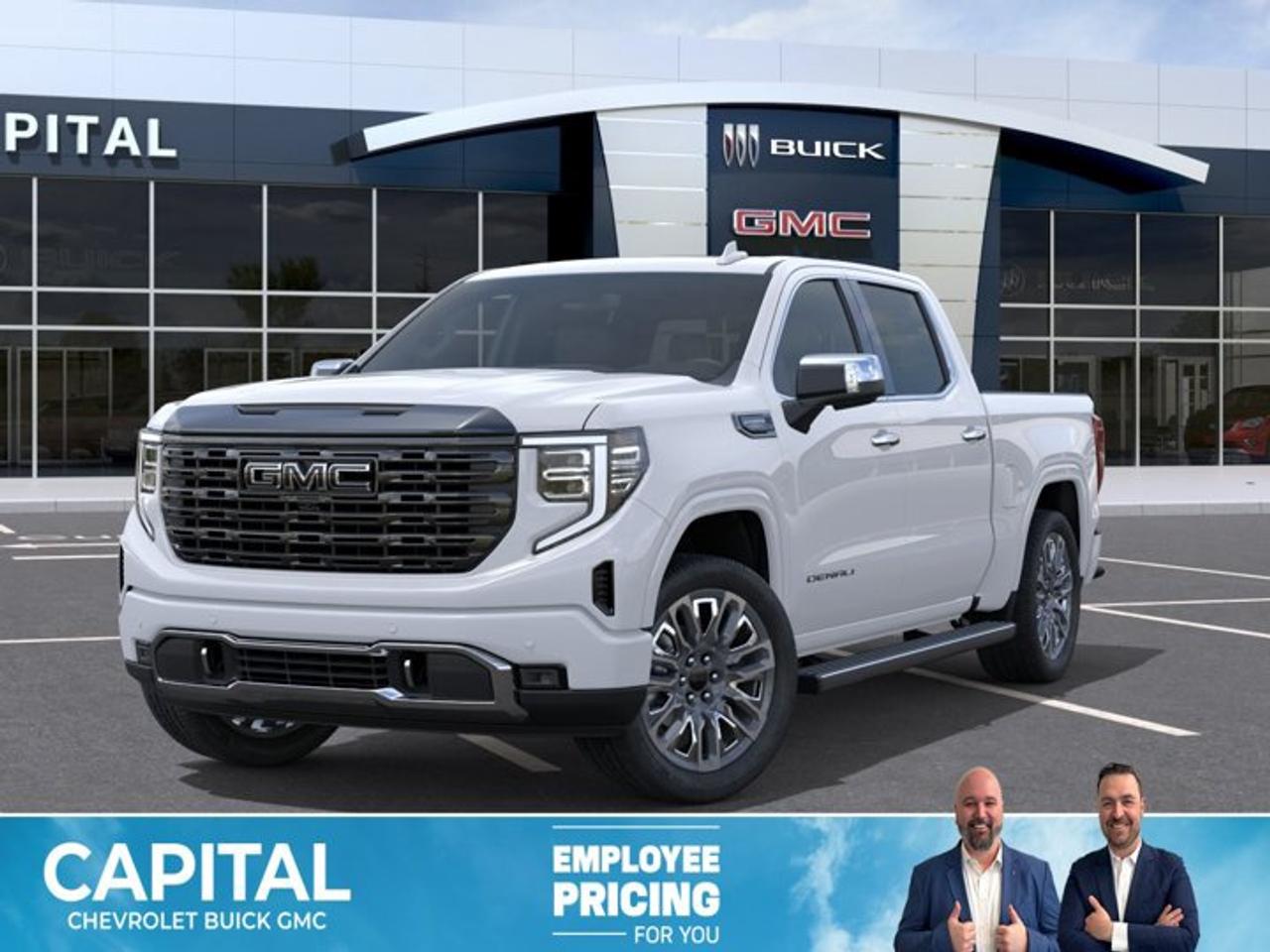 This GMC Sierra 1500 boasts a Turbocharged Diesel I6 3.0L/183 engine powering this Automatic transmission. ENGINE, DURAMAX 3.0L TURBO-DIESEL I6 (305 hp [227 kW] @ 3750 rpm, 495 lb-ft of torque [671 Nm] @ 2750 rpm) (Includes (KW5) 220-amp alternator and (K05) engine block heater.), Wireless, Apple CarPlay / Wireless Android Auto, Wireless Charging.*This GMC Sierra 1500 Comes Equipped with These Options *Wipers, front rain-sensing, Windows, power rear, express down, Windows, power front, drivers express up/down, Window, power, rear sliding with rear defogger, Window, power front, passenger express up/down, Wi-Fi Hotspot capable (Terms and limitations apply. See onstar.ca or dealer for details.), Wheels, 22 (55.9 cm) 7-spoke ultra-bright machined with bright chrome accents and dark paint, Wheelhouse liners, rear (Deleted with (E3Z) Carbon Fibre Composite Bed.), Wheel, 17 x 8 (43.2 cm x 20.3 cm) full-size, steel spare, USB Ports, 2, Charge/Data ports located inside centre console.* Stop By Today *For a must-own GMC Sierra 1500 come see us at Capital Chevrolet Buick GMC Inc., 13103 Lake Fraser Drive SE, Calgary, AB T2J 3H5. Just minutes away!