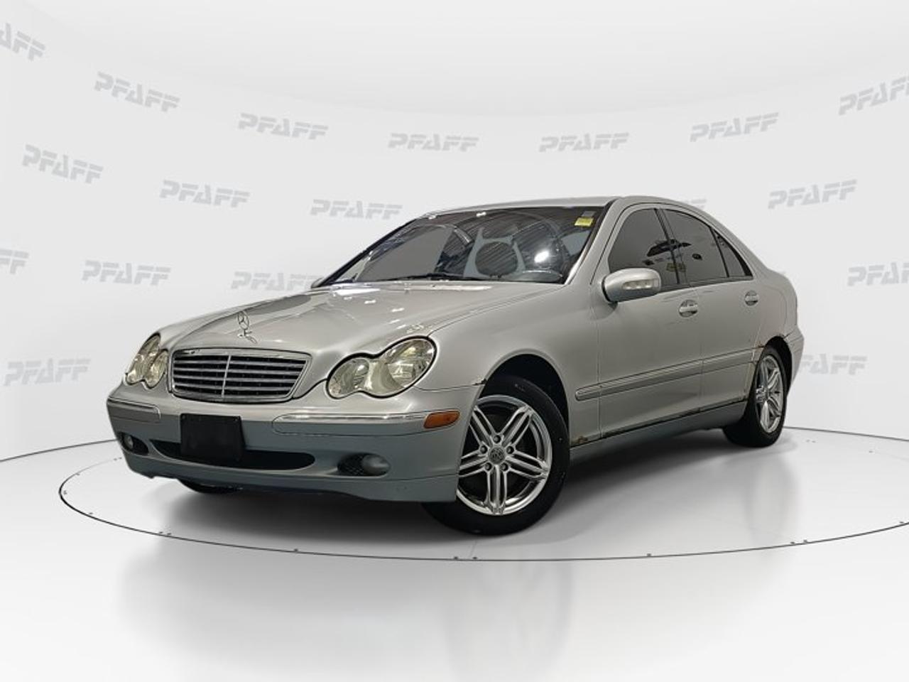 ** This disclosure applied to pre-owned inventory only: The online price includes a $1000 financing credit. For cash purchases, an additional $1000 dollars will be added to the price.*Discover a refined compact luxury sedan that still feels rewarding to drive. This 2003 Mercedes-Benz C-Class C320 Used offers smooth V6 performance, a comfortable cabin, and timeless Mercedes-Benz design. Finished in Silver with a Grey interior, this four-door sedan at Honda of Thornhill has 214,747 km and an automatic transmission.Well suited to daily commuting and highway travel, this 2003 Mercedes-Benz C-Class C320 Used balances solid road manners with premium comfort. Its confident stance, practical four-door layout, and thoughtful features make it a smart choice for drivers who want classic Mercedes-Benz character in Thornhill.FEATURES OF THE C-Class C320Smooth V6 power for confident drivingAutomatic transmission for easy daily useSilver exterior with elegant sedan stylingFour-door layout adds everyday practicalityADVANCED SAFETY FEATURESFront airbags help protect occupantsAutomatic headlights support low-light visibilityFog lights aid challenging weather drivingHeated mirrors help winter visibilityPERFORMANCE AND EFFICIENCYV6 engine delivers strong passing responseAutomatic transmission shifts smoothly in trafficPower steering supports easy manoeuvringBalanced ride suits city highway travelCOMFORT AND CONVENIENCEFront air conditioning keeps cabin comfortableCruise control supports relaxed highway drivingAdjustable steering wheel improves driving positionFour doors allow easy passenger accessTECHNOLOGY AND CONNECTIVITYSteering wheel audio controls add convenienceAuto-dimming rearview mirror reduces headlight glareClear driver-focused layout feels intuitiveSimple controls support everyday usabilityCARGO SPACETrunk suits groceries and daily errandsSedan design keeps cargo area secureRear seat area adds cabin storage flexibilityWide opening helps load common itemsWHAT OTHER OWNERS LIKESmooth ride quality for daily comfortStrong V6 performance on highwaysSolid cabin feel and refinementEasy driving with responsive steeringThis 2003 Mercedes-Benz C-Class C320s VIN is: WDBRF84J23F368784.The motor vehicle sold under this contract is being sold as-is and is not represented as being in roadworthy condition, mechanically sound or maintained at any guaranteed level of quality. The vehicle may not be fit for use as a means of transportation and may require substantial repairs at the purchasers expense. It may not be possible to register the vehicle to be driven in its current condition.