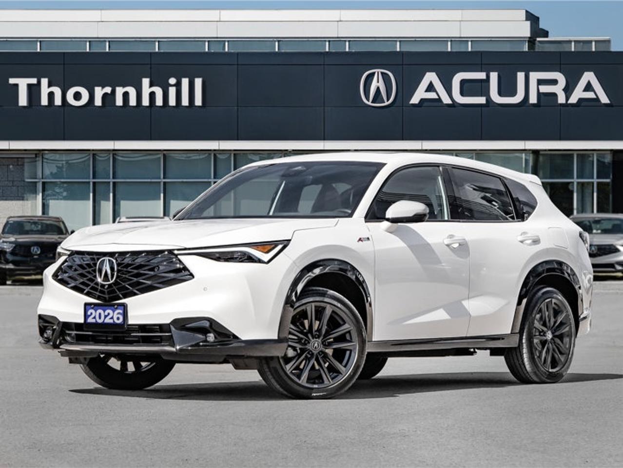 ** This disclosure applied to pre-owned inventory only: The online price includes a $1000 financing credit. For cash purchases, an additional $1000 dollars will be added to the price.*Brand new and ready for Thornhill roads, the 2026 Acura ADX A-Spec brings premium SUV style, turbo power, and confident all-wheel drive together in one smart package. Finished in White with a Black interior, this 4-door luxury compact SUV offers a refined look and a practical layout for daily driving.The 2026 Acura ADX A-Spec is built for drivers who want comfort, control, and modern tech in every trip. Its 1.5-litre intercooled turbocharged 4-cylinder gas engine works with a CVT for smooth response and efficient performance. At Acura of Thornhill, this new SUV stands out with useful features that make each drive easy.FEATURES OF THE ADX A-SpecTurbo power with confident all-wheel tractionSporty rear spoiler adds athletic appealHeated steering wheel for cold morningsPower liftgate adds everyday convenienceADVANCED SAFETY FEATURESBackup camera helps with safer reversingBlind spot monitor supports lane awarenessCross-traffic alert aids busy parking lotsLane departure warning adds extra confidenceThe 2026 Acura ADX A-Spec helps you stay in command with trusted driver-assist and control systems. Anti-lock braking system, stability control, traction control, child safety locks, and adaptive cruise control all work together to support safe travel in changing road and weather conditions.PERFORMANCE AND EFFICIENCY1.5-litre turbocharged engine delivers responsive powerCVT supports smooth everyday accelerationAll-wheel drive boosts year-round confidencePower steering adds easy urban handlingThe 2026 Acura ADX A-Spec delivers balanced performance for city streets and highway travel. The turbocharged engine gives strong mid-range response, while the CVT helps keep the drive smooth. All-wheel drive adds extra grip when roads are wet, snowy, or uneven.COMFORT AND CONVENIENCEHeated front seats warm cold commutesRemote starter adds seasonal comfortKeyless entry makes access simpleFront air conditioning keeps cabin comfortableInside, the 2026 Acura ADX A-Spec is designed for easy living. Heated seats, a heated steering wheel, power windows, cruise control, adjustable steering wheel, and an auto-dimming rearview mirror all help create a relaxed and user-friendly cabin for both driver and passengers.TECHNOLOGY AND CONNECTIVITYBluetooth integration supports hands-free communicationSmart device integration keeps apps accessibleWi-Fi hotspot helps passengers stay connectedSteering wheel audio controls simplify useThe 2026 Acura ADX A-Spec gives you practical technology for busy days. Automatic headlights support visibility, while the tire pressure monitoring system helps you stay informed. This SUV also includes a clear focus on convenience with connected features that fit modern lifestyles.CARGO SPACEPower liftgate helps loading with easeFour-door layout supports daily practicalityRear cargo area suits errands wellFlexible space handles routine gearThe 2026 Acura ADX A-Spec offers the versatility expected from a premium compact SUV. Groceries, work bags, sports equipment, and weekend essentials all fit more easily thanks to a useful cargo area and smart SUV proportions that support active daily use.WHAT OTHER OWNERS LIKESmooth turbo power for daily drivingHelpful safety tech for peace of mindComfortable cabin in all seasonsEasy connectivity for modern lifestylesThis 2026 Acura ADX A-Specs VIN is: 3HDSA2H57TM102865.