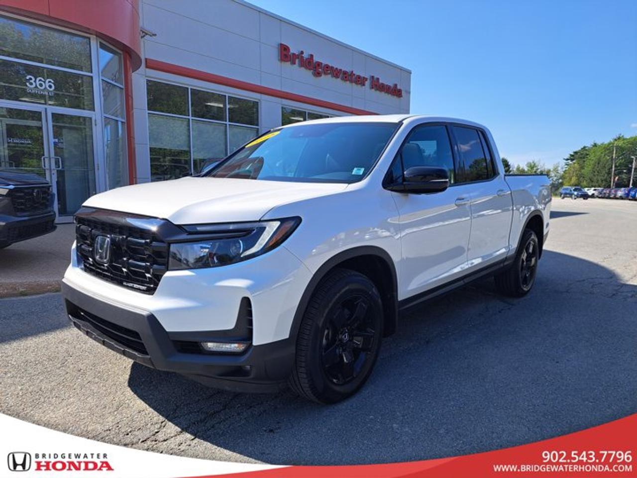 2025 Honda Ridgeline Black Edition AWD | One Owner | Local Trade | No AccidentsOpeningNeeding a comfortable vehicle that is practical too? This 2025 Honda Ridgeline Black Edition AWD gives you the everyday comfort of an SUV with the added usefulness of a pickup truck.With 50,020 km, this Ridgeline is a one-owner, local trade with no reported accidents. Its a great choice for someone who wants a refined daily driver with a truck bed for home projects, outdoor gear, weekend adventures, or trips around Nova Scotia.FeaturesThe 3.5L V6 engine and all-wheel drive give you confident performance for changing road conditions throughout the year.Inside, the Black Edition is loaded with comfort. Heated and ventilated front seats help keep you comfortable through every season, while heated rear seats add a little extra luxury for your passengers. A heated steering wheel is especially welcome on cold South Shore mornings.Enjoy added convenience with navigation, remote start, a power sunroof, memory drivers seat, smartphone integration, and premium audio.Driver-assistance technology adds confidence to every trip. Adaptive cruise control and lane-keeping assistance are helpful on longer drives, while blind-spot monitoring, cross-traffic alert, a backup camera, and rear parking sensors provide extra awareness in busy parking lots and tight spaces.Buy With ConfidenceThis Ridgeline is a one-owner local trade with no reported accidents and comes Steele Certified.As part of its preparation for its next owner, our team completed:Brake maintenanceNew wipersPollen/cabin air filter replacementEvery pre-owned vehicle at Bridgewater Honda includes:Fresh Oil ChangeNova Scotia MVISafety InspectionProfessional DetailCARFAX ReportFull Tank of FuelReconditioningSteele CertifiedThis Ridgeline is Steele Certified, giving you added confidence when purchasing your next pre-owned vehicle. It has been inspected and reconditioned to ensure it meets our standards before being offered for sale.FinancingFinancing is available for all credit situations. Our team can walk you through your options and help find a payment plan that works for you.About Bridgewater HondaAt Bridgewater Honda, we proudly help drivers from Bridgewater, the South Shore, and across Nova Scotia find the right vehicle for their needs. Whether youre searching for Used Cars in Bridgewater, a capable pre-owned truck, or a Used Honda in Nova Scotia, were here to make the experience straightforward and comfortable.This 2025 Honda Ridgeline Black Edition AWD combines comfort, capability, and everyday practicality in one well-equipped package.Book a Test DriveReserve OnlineApply for Financing