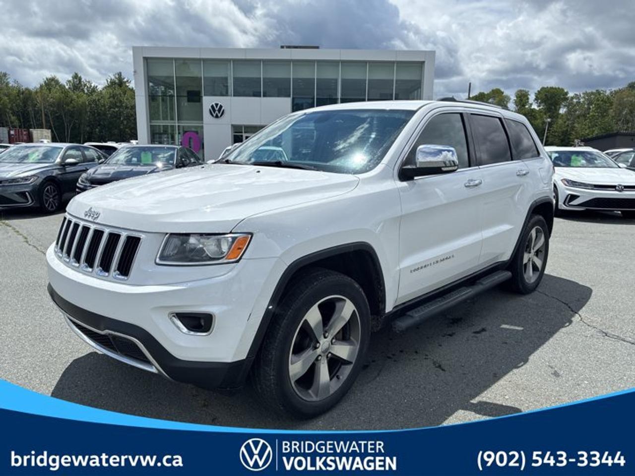 Awards: * Green Car Journal 2015 Green SUV of the Year Based on 2017 EPA mileage ratings. Use for comparison purposes only. Your mileage will vary depending on how you drive and maintain your vehicle, driving conditions and other factors. Recent Arrival! Odometer is 1976 kilometers below market average! Bright White Clearcoat 2015 Jeep Grand Cherokee Limited For Sale, Bridgewater 4WD 8-Speed Automatic Pentastar 3.6L V6 VVT Clean Car Fax, 4WD, 6 Speakers, ABS brakes, Air Conditioning, Alloy wheels, Audio memory, Automatic temperature control, Brake assist, Chrome Exterior Mirrors, Compass, Driver door bin, Dual front impact airbags, Dual front side impact airbags, Front fog lights, GPS Antenna Input, Heated door mirrors, Heated front seats, Hill Descent Control, Illuminated entry, Leather Shift Knob, Low tire pressure warning, Normal Duty Suspension, Occupant sensing airbag, Outside temperature display, Overhead airbag, Panic alarm, Power door mirrors, Power driver seat, Power Liftgate, Power Sunroof, Power windows, Quadra-Trac II 4WD System, Quick Order Package 23H Limited, Remote keyless entry, Roof rack: rails only, Speed control, Split folding rear seat, Tachometer, Telescoping steering wheel, Tilt steering wheel, Traction control, Variably intermittent wipers. Reviews: * Strong and fuel-efficient engine lineup, including diesel V6; upscale interior; plenty of luxury and technology-oriented features; irrefutable off-road ability; outlandish SRT model. Source: Edmunds * The Jeep Grand Cherokee SUV comes closest to having it all: a high-tech and comfortable 5-passenger interior, genuine off-road capability and an array of engine choices. If you take the road less traveled, this is your ride. Source: KBB.com