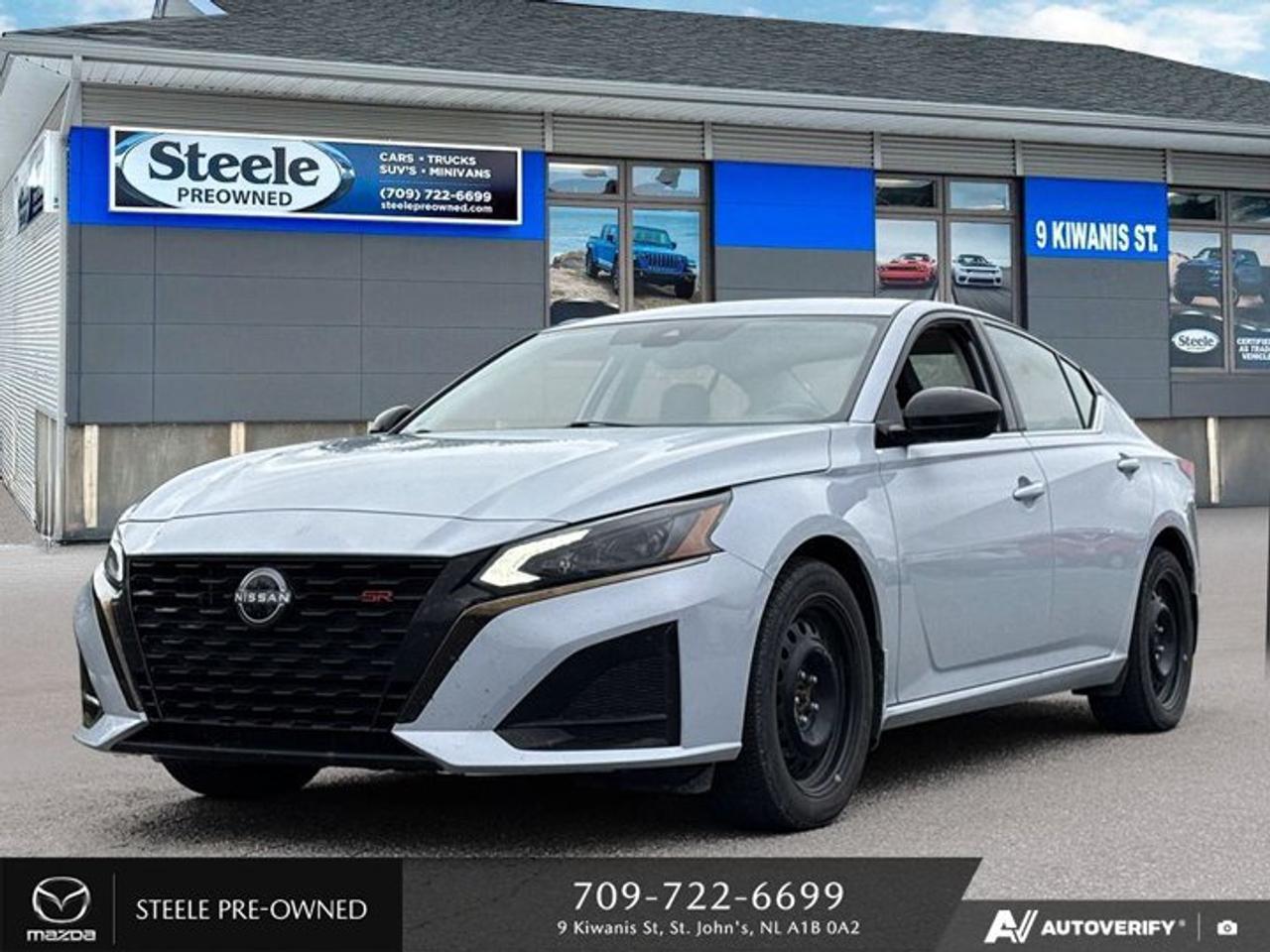 Looking for a reliable and stylish sedan? Look no further than this stunning Used 2023 Nissan Altima SR. With only 56,152 kilometers on the odometer, this vehicle is in excellent condition and ready to hit the road. Equipped with a powerful Regular Unleaded I-4 2.5 L/152 gasoline engine, you can expect both efficiency and impressive performance from this car. This Nissan Altima SR also features an AWD 1-Speed CVT w/OD transmission, making it suitable for all types of driving conditions. Whether youre cruising around the city or hitting the highway, you can expect great fuel economy with 9 KM/L in the city and 7 KM/L on the highway. Dont miss out on the opportunity to own this fantastic vehicle - visit us at Steele Mazda St. Johns today to take it for a test drive!