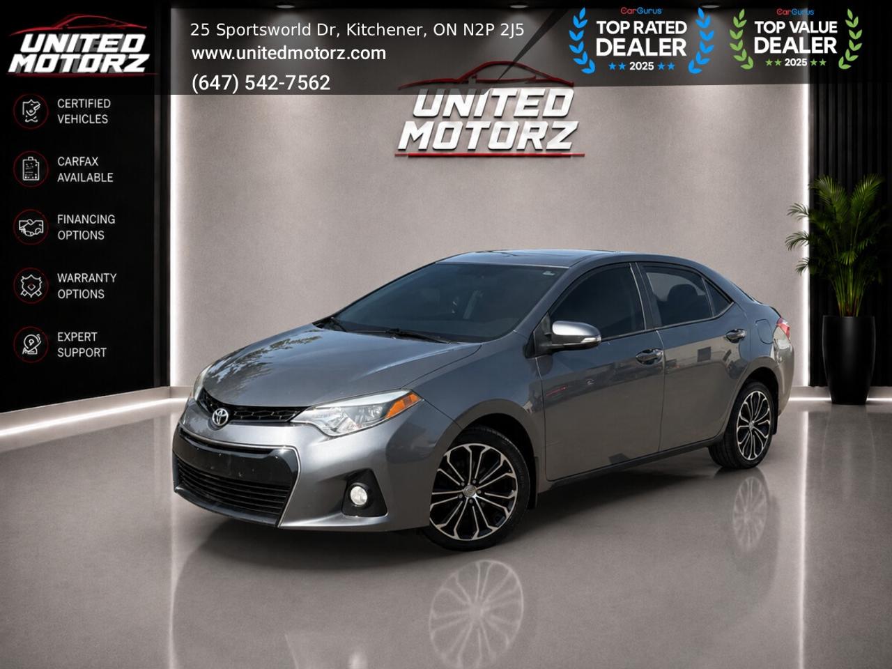 2014 Toyota Corolla S MANUAL FWD 1.8L 4yl~SAFETY CERTIFIED~ Photo0