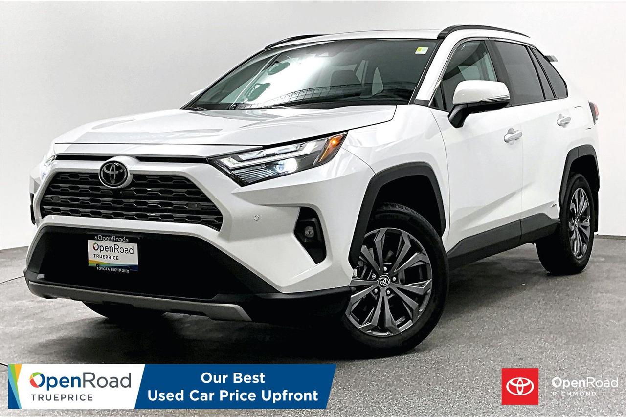 One Owner, No Accidents! Buying a used car should be simple and stressfree  no guesswork, no negotiations  just the vehicles true price. Thats why were introducing OpenRoad TruePrice, a new way to buy used vehicles. One Price. TruePrice. Our best price upfront. This 2025 Toyota RAV4 Hybrid Limited AWD combines sophisticated styling, premium cabin comfort, and confident all-weather capability in an exceptionally efficient compact SUV. It features luxurious SofTex-trimmed seating, a panoramic glass roof, ventilated front seats, a digital rearview mirror, and an immersive premium audio system. Fully inspected, clean-title, and turn-key, this top-tier hybrid crossover is ready to elevate your daily drive&mdash;message today to schedule your private viewing!    ______________________________________________________________________________________________________________________________________ At Openroad Toyota Richmond, we offer the best used car warranty in Metro Vancouver. Our used car warranty program includes 30 days or 2,000 kilometres Exchange Privilege, 90 Day Powertrain Coverage*, Mechanical & Safety Check of up to 210 Points and a clean title. *90 Powertrain coverage will be offered at the discretion of management based on a case by case scenario.