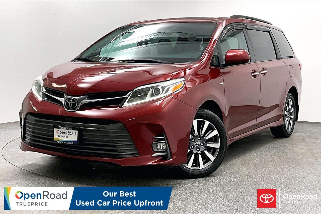 Clean Title, Full-210 Inspection! Buying a used car should be simple and stressfree  no guesswork, no negotiations  just the vehicles true price. Thats why were introducing OpenRoad TruePrice, a new way to buy used vehicles. One Price. TruePrice. Our best price upfront. This 2020 Toyota Sienna XLE AWD 7-Passenger combines dependable all-weather capability, expansive interior space, and ultimate family-friendly convenience in a versatile minivan. It features comfortable leather-trimmed seating, power-sliding side doors, a power liftgate, a power moonroof, and convenient multi-zone automatic climate control. Fully inspected, clean-title, and turn-key, this spacious utility vehicle is ready for your next group road trip&mdash;message today to schedule your private viewing!    ______________________________________________________________________________________________________________________________________ At Openroad Toyota Richmond, we offer the best used car warranty in Metro Vancouver. Our used car warranty program includes 30 days or 2,000 kilometres Exchange Privilege, 90 Day Powertrain Coverage*, Mechanical & Safety Check of up to 210 Points and a clean title. *90 Powertrain coverage will be offered at the discretion of management based on a case by case scenario.