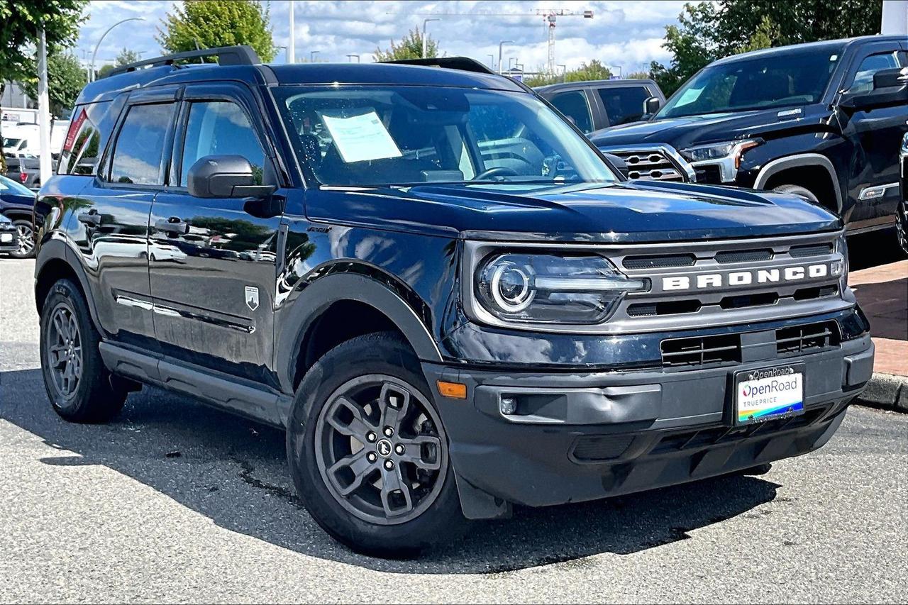 The 2022 Ford Bronco Sport Big Bend is a versatile and adventure-ready SUV with 4X4 capability, a comfortable interior, and plenty of practical cargo space. It features touchscreen infotainment with Apple CarPlay and Android Auto, backup camera, Bluetooth, cruise control, keyless entry, power windows and locks, and Ford&rsquo;s advanced safety features. A great choice for everyday driving, weekend adventures, and all-weather capability. This Bronco is waiting for you so come in today and experience it with a test drive! Drive away with confidence from OpenRoad Toyota Abbotsford! Get our TruePrice upfront with no haggling and no hassle. Every OpenRoad Certified vehicle is fully inspected and backed by a Carfax history report. Visit us today at 30210 Automall Drive in Abbotsford or call now to book your test drive and get behind the wheel!   List Price subject to $595 Documentation Fee, $499 Lease/Finance Fee, and applicable taxes. VSA Dealer #40643