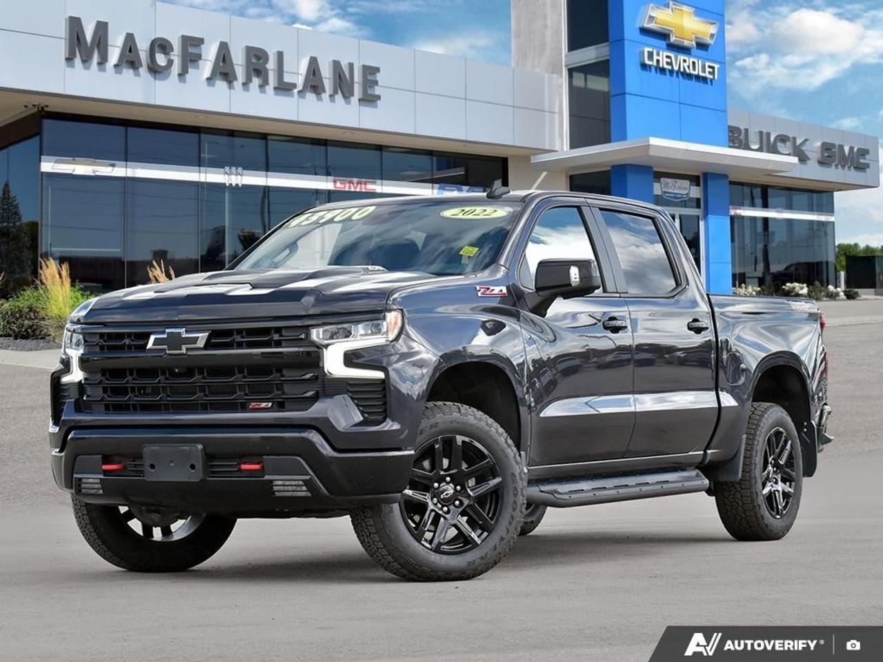 <p>Command the road and tackle challenging terrain in this <strong>used 2022 Chevrolet Silverado 1500 LT Trail Boss Crew Cab 4WD</strong>, available at MacFarlane Chevrolet Buick GMC in Petrolia, Ontario. Combining powerful V8 performance, factory off-road capability and a spacious modern interior, this Silverado is ready for demanding workdays, towing and weekend adventures.</p><p>The <strong>6.2L EcoTec3 V8 engine</strong> produces an impressive 420 horsepower and 460 lb.-ft. of torque. Paired with a smooth-shifting 10-speed automatic transmission and four-wheel drive, it delivers strong acceleration, confident passing power and dependable performance through changing Southwestern Ontario road conditions.</p><p>Designed to perform beyond the pavement, the LT Trail Boss features a factory-installed two-inch suspension lift and the Z71 Off-Road Package. A two-speed transfer case, automatic locking rear differential, skid plates and rugged exterior styling provide added confidence when travelling through snow, mud, gravel and uneven terrain.</p><p>Inside, the spacious Crew Cab offers generous passenger room and practical storage. A 13.4-inch Chevrolet infotainment touchscreen and 12.3-inch reconfigurable digital Driver Information Centre place entertainment, compatible smartphone connectivity and essential vehicle information within easy reach.</p><p>The durable Durabed cargo box provides versatile space for tools, building materials, recreational equipment and everyday hauling. Bold black exterior accents and red recovery hooks complete the distinctive Trail Boss appearance.</p><p>Explore this <strong>used 2022 Chevrolet Silverado 1500 LT Trail Boss for sale in Petrolia</strong>, proudly serving Sarnia, Wyoming, Watford, Alvinston, Oil Springs and communities throughout Lambton County. Contact MacFarlane Chevrolet Buick GMC to schedule your test drive today.</p>
