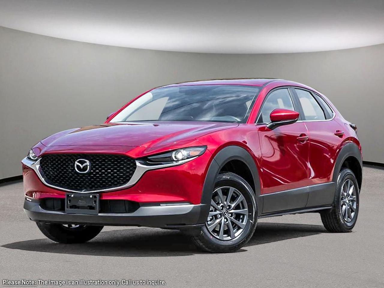 Discover the all-new 2026 Mazda CX-30 GX AWD in stunning Red with a sleek black interior. Powered by a responsive 2.5L SKYACTIV-G engine paired with a smooth 6-speed automatic transmission and advanced all-wheel drive, it offers a perfect blend of performance and control for any road condition. Enjoy comfort from manual 8-way driver and 4-way passenger seats with cloth upholstery, plus heated front seats for chilly days.Stay connected and entertained with the 8.8-inch display, Mazda Connected Services, wireless audio streaming, and voice-activated controls. Safety is paramount with 10 airbags, lane departure prevention, blind spot warning, forward collision mitigation, and rear camera for confident driving. Stylish 16 dark grey alloy wheels, LED headlights, and a sporty rear lip spoiler complete the look.Experience versatility, advanced tech, and Mazdas signature driving dynamics in one compact SUV. Ready for your next adventure? Visit us at Go Mazda today and take the 2026 CX-30 GX AWD for a test drive!Go Mazda is an AMVIC licensed business