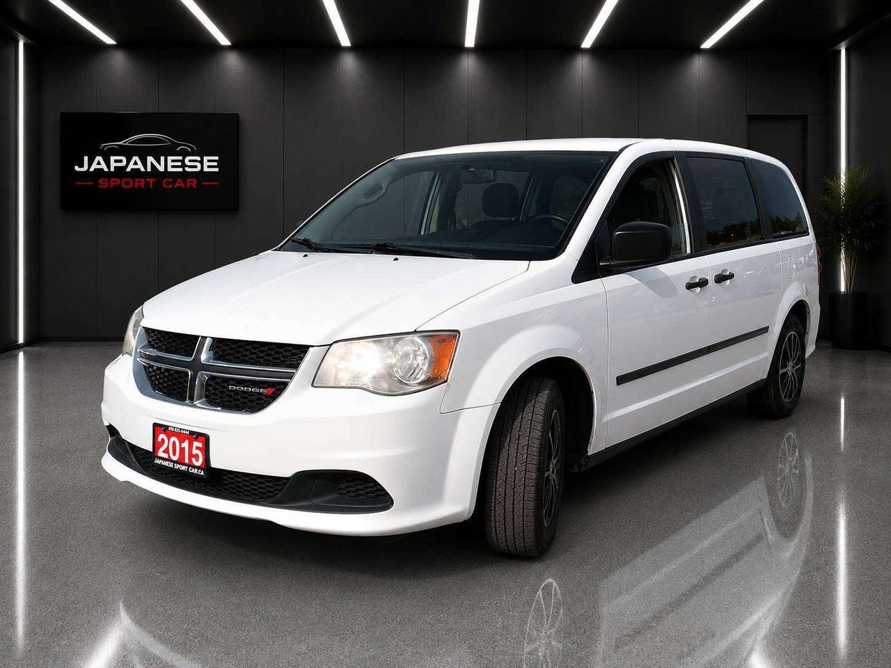 Safety & warranty. Trades are welcome. Need financing? No problem, we deal with many financial companies that can help buyers finance the vehicle they want! Any credit welcome. We offer FREE vehicle delivery anywhere in the Niagara Region! Have It Shipped Directly To Your Door! 
Need Bluetooth or a backup camera? Ask us about available upgrades and professional installation before delivery! 
Japanese Sport Car has been serving Canadians for over 27 years, and we strive to provide the best service possible to customers all over Canada! BUY WITH CONFIDENCE! OMVIC & UCDA Registered dealer, specializing in Commercial Trucks for over 27 years!

Full specs & features
2015 Dodge Grand Caravan
4dr Wgn Canada Value Package
Auto, Front Wheel Drive, 3.6L 6 Cylinder Flex Fuel, Gas
245,XXX KM
White / Black
7
2C4RDGBG1FR500102

Air Type: Air Conditioning
Seat Covering Type: Cloth
3rd Row Seating: Bench Seating
Adjustable Steering Wheel
Tire Pressure Monitoring System: No
Odometer Type: Digital
Cruise Control
Power Steering
Rear Defrost
Radio Equipment: AM/FM
Radio Make: OEM Standard
Satellite Radio
Power Windows
Power Locks
Power Mirrors
Heated Mirrors
Traction Control
Power Seats: None
Roof Type: Hard Top
Headlight Type: Standard
Engine Details: 6 Cylinder Flex Fuel

We offer a comprehensive Client Care Package for only $799 which includes a certified safety inspection and a 2-year Silver Powertrain Warranty with UNLIMITED kilometers giving you confidence and coverage from day one.
All prices do not include certification, applicable taxes (HST) and licensing fees. Without certification, as per OMVIC regulations, the vehicle is not road worthy, not E-tested, nor certified.