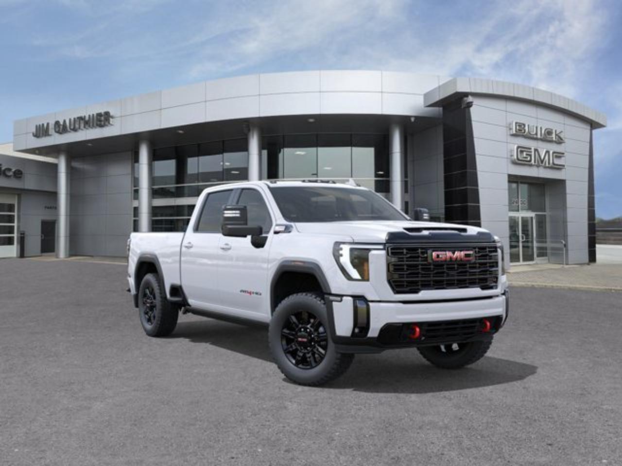 The 2026 GMC Sierra 2500HD AT4 is a heavy-duty pickup built for drivers who need exceptional capability, premium comfort, and serious off-road performance. Powered by a Duramax 6.6L Turbo-Diesel V8 paired with the Allison 10-speed automatic transmission, the AT4 delivers impressive towing, hauling, and confidence on demanding terrain. Its factory-installed off-road suspension, Rancho monotube shocks, skid plates, hill descent control, and standard four-wheel drive make it ready for challenging trails and tough job sites alike. Inside, the Sierra 2500HD AT4 offers a refined cabin with premium materials, a large GMC infotainment touchscreen featuring wireless Apple CarPlay and Android Auto, and advanced driver-assistance technologies for added confidence behind the wheel. When youre ready to really put it to work, a gooseneck/5th wheel prep package, as well as a Universal Vehicle Module come installed and ready to go. Combining rugged capability, advanced technology, and bold AT4 styling, the 2026 GMC Sierra 2500HD AT4 is an ideal choice for work, adventure, and everything in between.