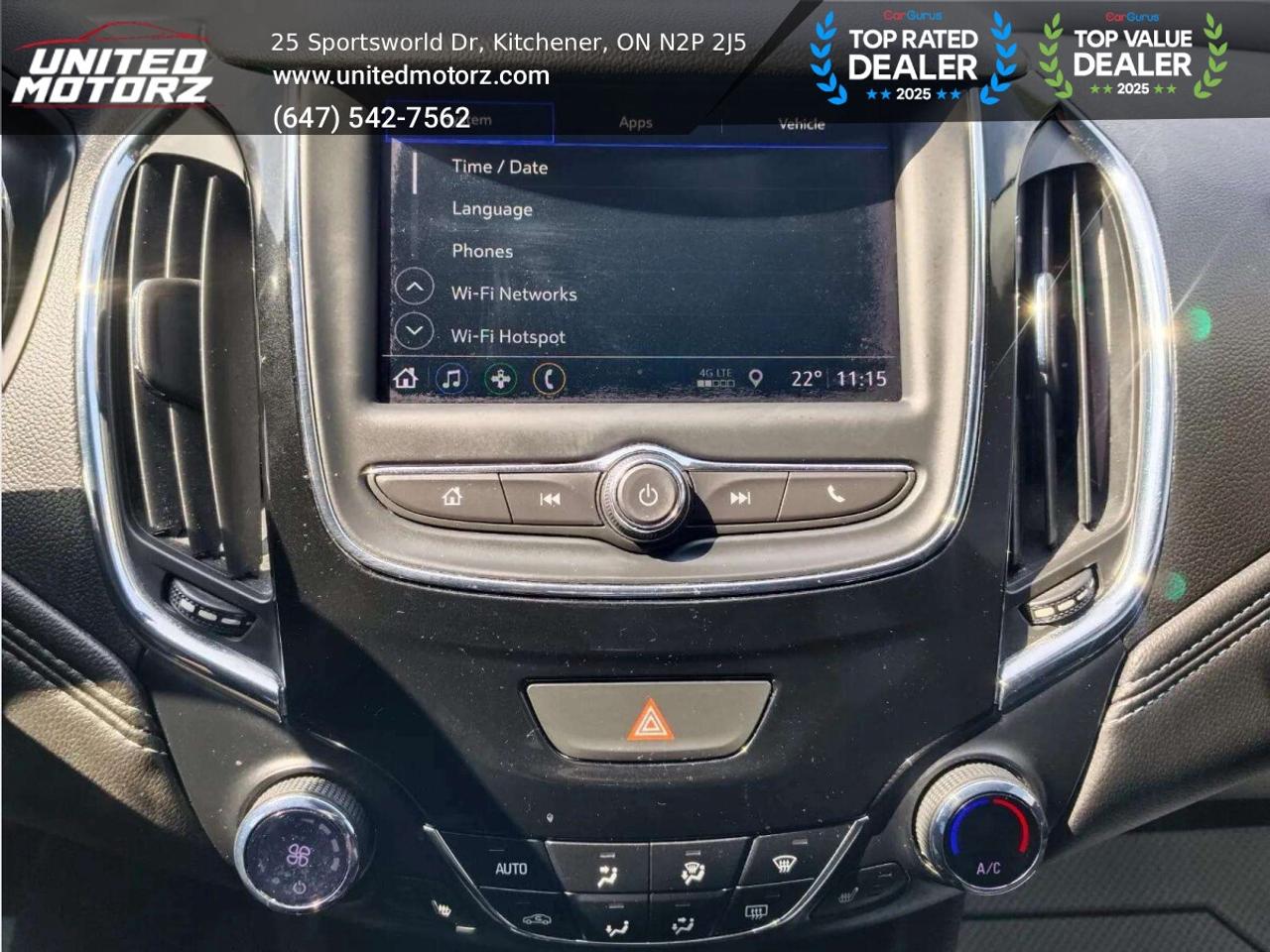 2019 Chevrolet Cruze Premier 4dr Sdn Auto FWD 1.4L~SAFETY CERTIFIED~ Photo