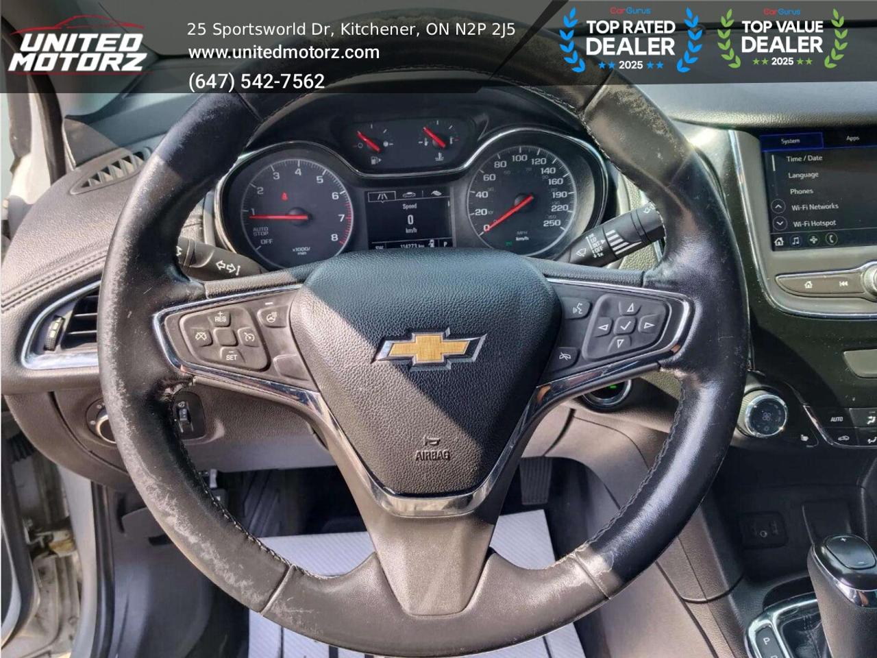2019 Chevrolet Cruze Premier 4dr Sdn Auto FWD 1.4L~SAFETY CERTIFIED~ Photo