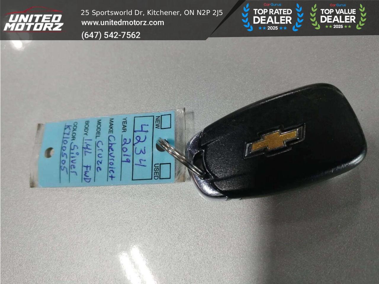 2019 Chevrolet Cruze Premier 4dr Sdn Auto FWD 1.4L~SAFETY CERTIFIED~ Photo