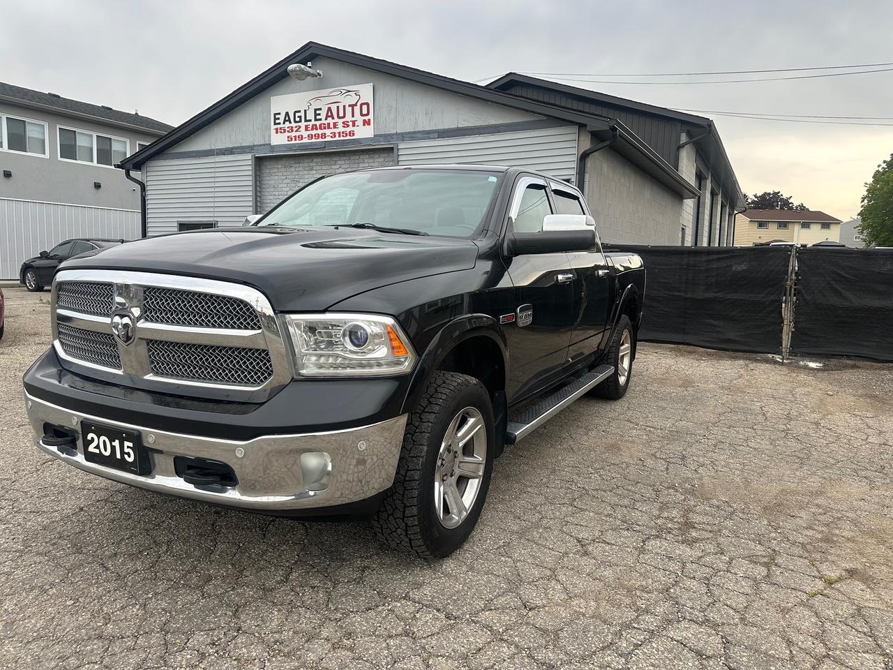 <p>2015 RAM 1500 LARAMIE LONGHORN</p><p>386000KM</p><p>3.0L TURBO INTERCOOLED DIESEL</p><p>8SPD ZF TRANSMISSION</p><p>4X4</p><p>HEATED AND COOLED SEATS</p><p>RAM BOX</p><p>ALPINE PREMIUM SOUND SYSTEM</p><p>NAVIGATION</p><p>8.4&rdquo; TOUCH SCREEN&nbsp;</p><p>BACK UP CAMERA</p><p>UCONNECT BLUETOOTH</p><p>POWER SUNROOF</p><p>FLIP UP TOW MIRRORS</p><p>OIL SPRAYED BY PREVIOUS OWNER</p><p>20&rdquo; WHEELS</p><p>NO AIRRIDE</p><p>ALL EMISSIONS ARE PRESENT NOT DELETED - APPEARS TO HAVE REPLACED SCR AND DPF CATS.</p><p>TITLE IS REBUILT</p><p>&nbsp;</p><p>$13995 CERTIFIED PLUS TAX</p><p>EAGLE AUTO SALES</p><p><a href=tel:519-998-3156>519-998-3156</a></p><p>&nbsp;</p>