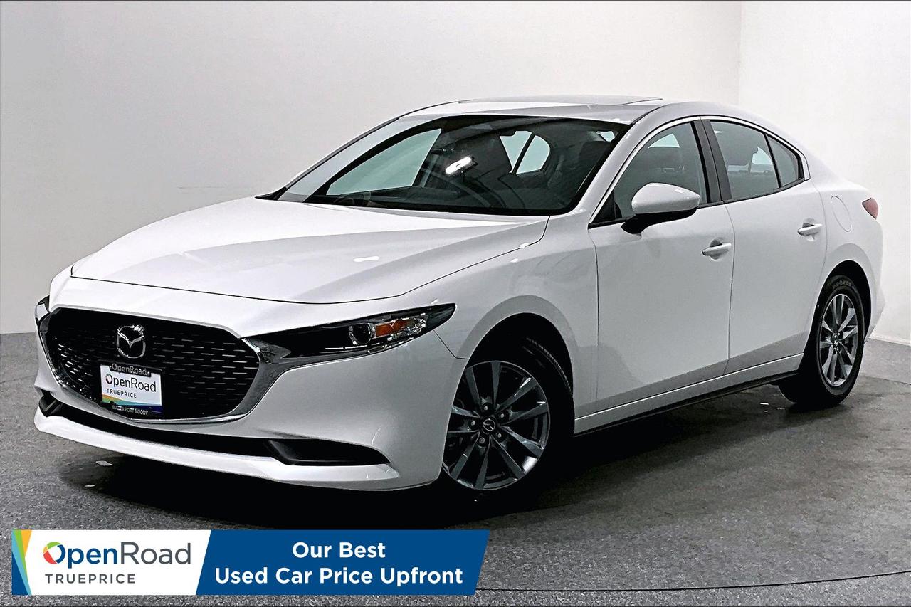 2025 Mazda3 GS Luxury Package &ndash; Sophisticated Design, Premium Comfort & Exceptional Driving Dynamics Elevate your everyday drive with this 2025 Mazda3 GS with Luxury Package. Combining Mazdas award-winning design, refined craftsmanship, and engaging performance, this compact sedan delivers a premium driving experience thats both stylish and practical. Under the hood, a responsive 2.5L SKYACTIV-G&reg; 4-cylinder engine is paired with a smooth automatic transmission, offering confident performance and impressive fuel efficiency. Precise handling and Mazdas signature driving dynamics make every commute and weekend getaway enjoyable. Step inside the upscale cabin and experience the added refinement of the Luxury Package, featuring leather-trimmed seating, a power-adjustable drivers seat with memory, heated front seats, a heated steering wheel, and a power sliding glass moonroof. The intuitive Mazda Connect&trade; infotainment system with a large centre display, Apple CarPlay&reg;, Android Auto&trade;, and a premium audio experience keeps you connected wherever the road takes you. Drive with added confidence thanks to Mazdas advanced i-ACTIVSENSE&reg; safety technologies, including Blind Spot Monitoring, Rear Cross Traffic Alert, Mazda Radar Cruise Control, Lane Departure Warning, Lane-Keep Assist, Smart Brake Support, and a rearview camera. Key Features:  2.5L SKYACTIV-G&reg; 4-cylinder engine Automatic transmission Luxury Package Leather-trimmed seating Power drivers seat with memory Heated front seats Heated steering wheel Power glass moonroof Apple CarPlay&reg; & Android Auto&trade; Mazda Connect&trade; infotainment system Dual-zone automatic climate control Blind Spot Monitoring Rear Cross Traffic Alert Mazda Radar Cruise Control Lane-Keep Assist Smart Brake Support Rearview camera Alloy wheels LED headlights  Visit OpenRoad Mazda Port Moody to experience this 2025 Mazda3 GS with Luxury Package for yourself. Our knowledgeable team is committed to delivering a transparent, hassle-free buying experience and helping you find the perfect vehicle for your lifestyle. Contact us today to schedule your test drive!