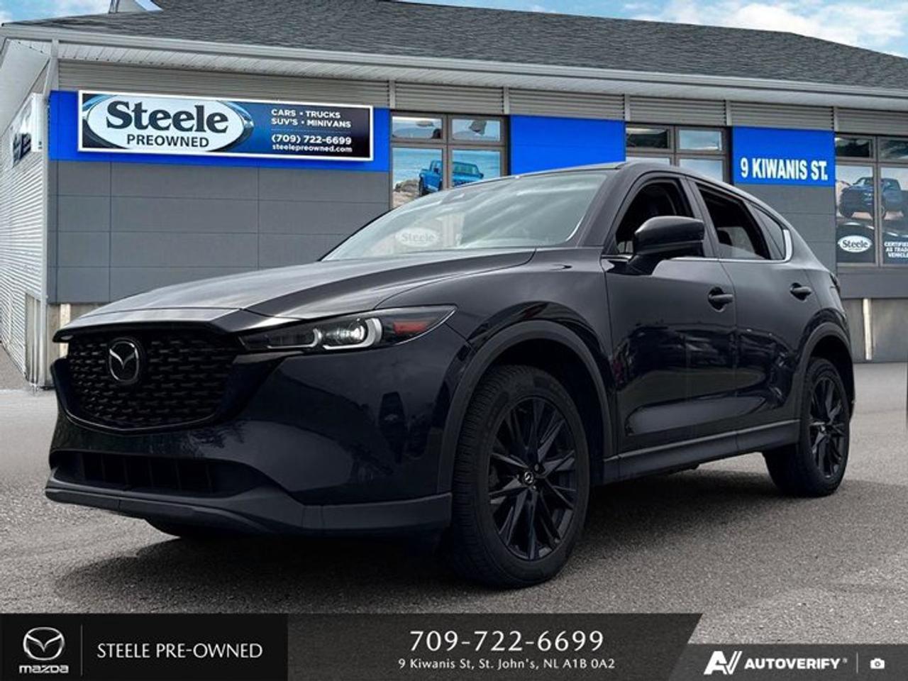 This Used 2022 Mazda CX-5 Kuro Edition is a sleek and stylish SUV that is sure to turn heads on the road. With only 51,000 kilometers on the odometer, this vehicle is in great condition and ready for its next owner. The gasoline engine is a Regular Unleaded I-4 2.5 L/152, providing a reliable and efficient driving experience with city KM/L of 10 and highway KM/L of 8. Equipped with an AWD 6-Speed Automatic transmission, this Mazda CX-5 offers smooth handling and control in all types of driving conditions. The interior features luxurious options such as heated front seats with power lumbar support, Apple CarPlay and Android Auto compatibility, Bluetooth connectivity, navigation-ready display, and more. With its advanced technology features and comfortable seating options, this SUV provides a premium driving experience for both driver and passengers alike. Whether youre looking for a spacious family vehicle or a stylish daily commuter, this Used 2022 Mazda CX-5 Kuro Edition has everything you need to enjoy your time on the road. Visit Steele Mazda St. Johns today to test drive this impressive SUV before its gone!