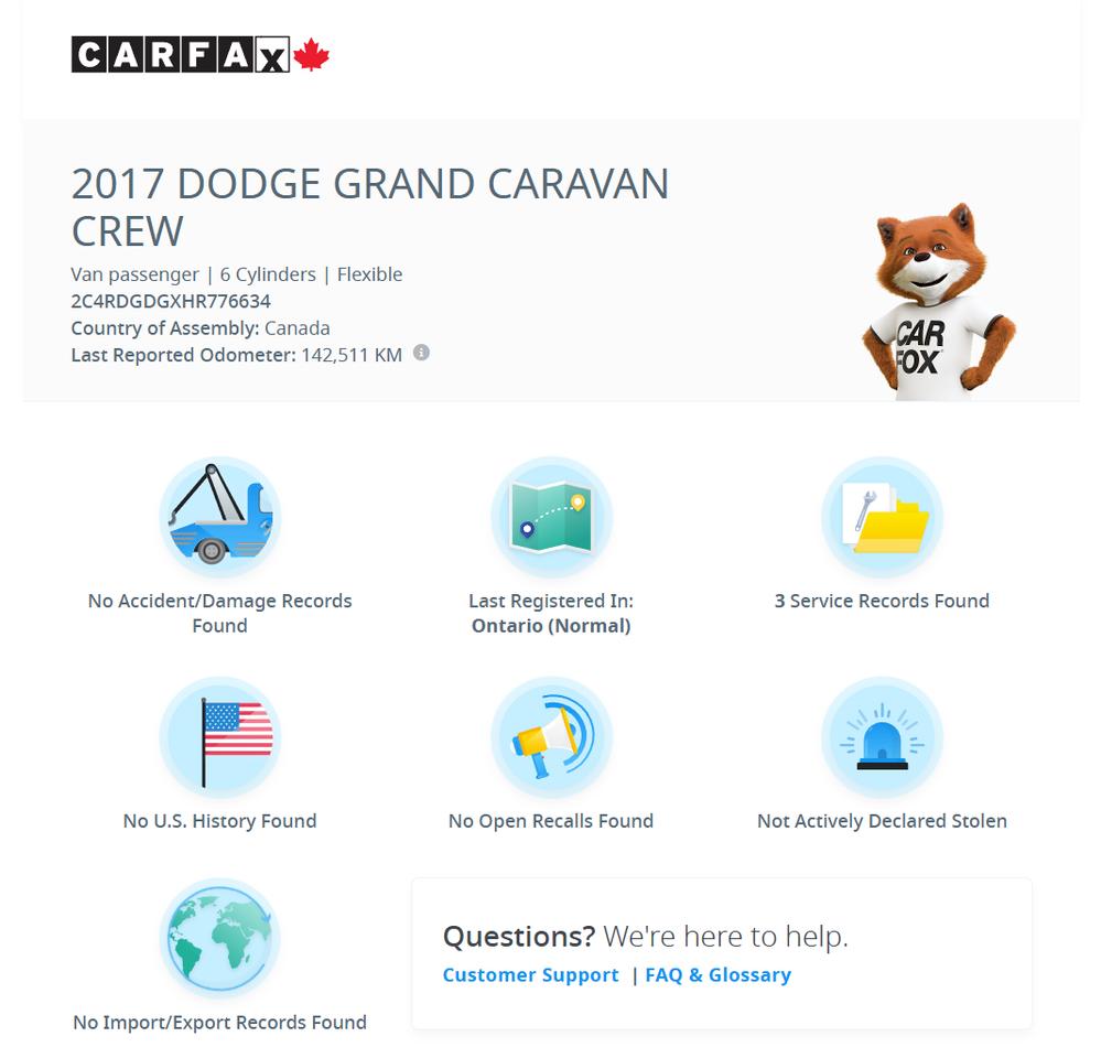 2017 Dodge Grand Caravan Crew+Power Sliding Doors+CLEAN CARFAX Photo