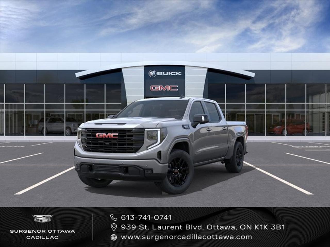 <p>Introducing the 2026 GMC Sierra 1500 Elevation, a robust gray truck equipped for conquering Canadian roads. With its 4×4 drivetrain and responsive automatic transmission featuring a 10-speed electronic precision shift, this Sierra 1500 offers an exceptional driving experience, whether you're navigating urban landscapes or rugged terrains.</p><p>The exterior's sterling metallic finish is paired with high gloss black-painted aluminum wheels, enhancing its commanding presence. Inside, youll find a sophisticated jet black cloth interior, complete with front bucket seats and a floor-mounted centre console for added convenience. Notable comforts include heated front seats, a heated steering wheel, and heated mirrors, ensuring a cozy journey in frosty conditions.</p><p>Cutting-edge technology is at your fingertips with the 13.4-inch premium GMC infotainment system, providing wireless connectivity like Bluetooth streaming, Android Auto, and Apple CarPlay. With built-in Google apps, navigation, and voice assistance, you're always connected and informed. Safety-enhancing features like lane assist, adaptive cruise control, HD surround vision, and numerous driver assistance technologies bring peace of mind wherever you go.</p><p>Perfectly suited for the professional and the weekend adventurer alike, this new GMC Sierra 1500 Elevation is ready to meet your toughest challenges. Contact Surgenor Chevrolet Buick GMC Cadillac today to learn more about this remarkable truck and schedule a test drive.</p>