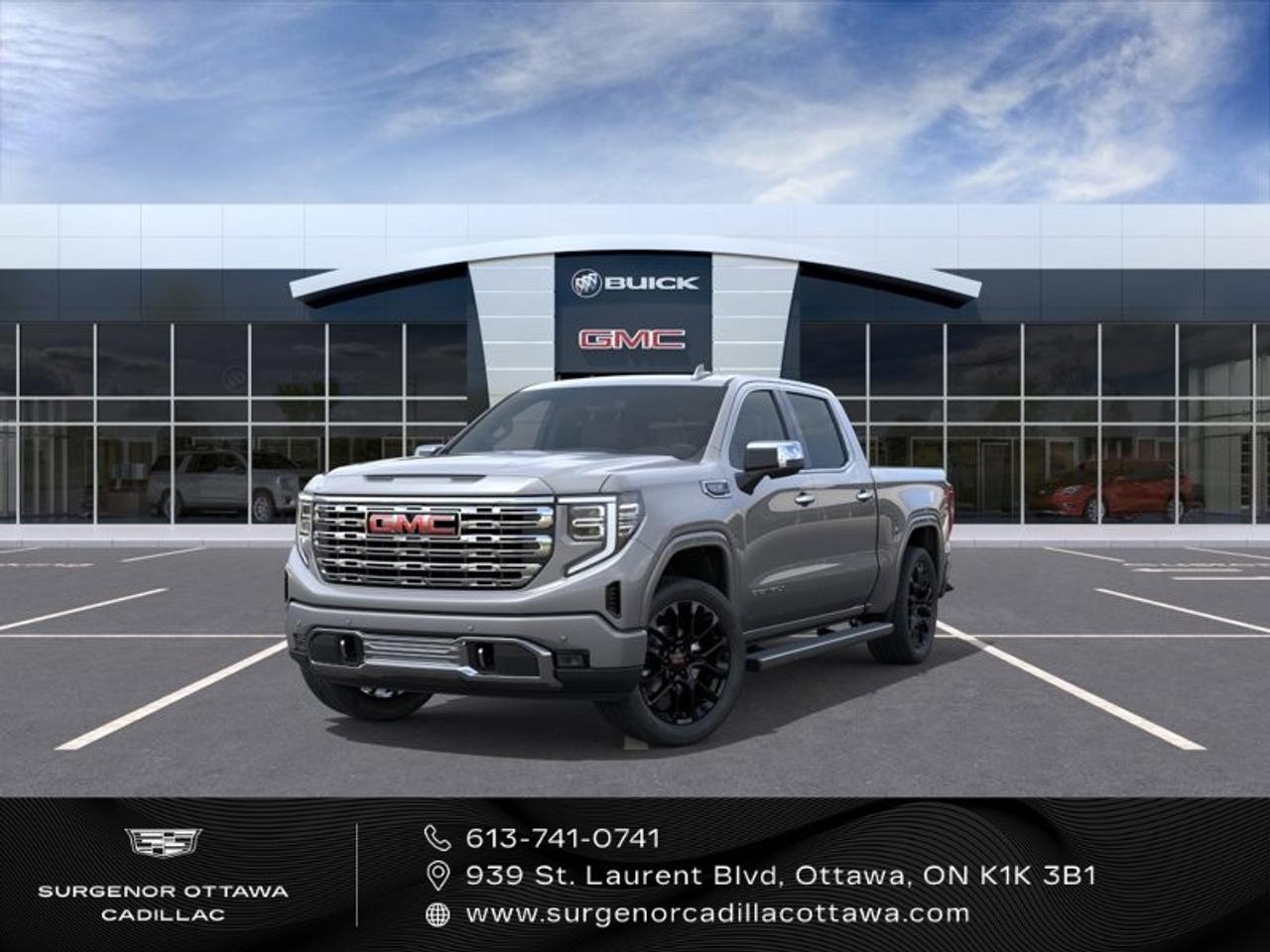 <p>Step into the future with the new 2026 GMC Sierra 1500 Denali in a sophisticated gray, offering exceptional performance with its 4×4 drivetrain and a robust 6.2L V8 engine that delivers 420 horsepower. This crew cab short box truck promises impressive handling on any terrain.</p><p>The exterior exudes presence with its 22" wheels, while the sterling metallic finish is complemented by body color wheel arch mouldings and retractable running boards for enhanced functionality. Inside, indulge in luxurious jet black forge perforated leather seats and a spacious cabin designed for comfort and style.</p><p>Technology takes center stage with a 13.4" diagonal premium infotainment system, featuring Google apps like navigation and voice assistance for seamless connectivity. Enjoy entertainment through the AM/FM stereo with Bluetooth streaming audio, wireless Android Auto, and Apple CarPlay. Safety is prioritized with advanced features including lane assist, brake assist, a backup camera, and adaptive cruise control, while the Super Cruise driver assistance system with a steering wheel ensures a smooth driving experience.</p><p>This high-end Sierra is perfect for those who demand luxury and performance in their truck. Whether you're tackling tough jobs or enjoying a long drive, the Sierra Denali meets your needs with ease. Contact Surgenor Chevrolet Buick GMC Cadillac today to explore this remarkable truck further.</p>