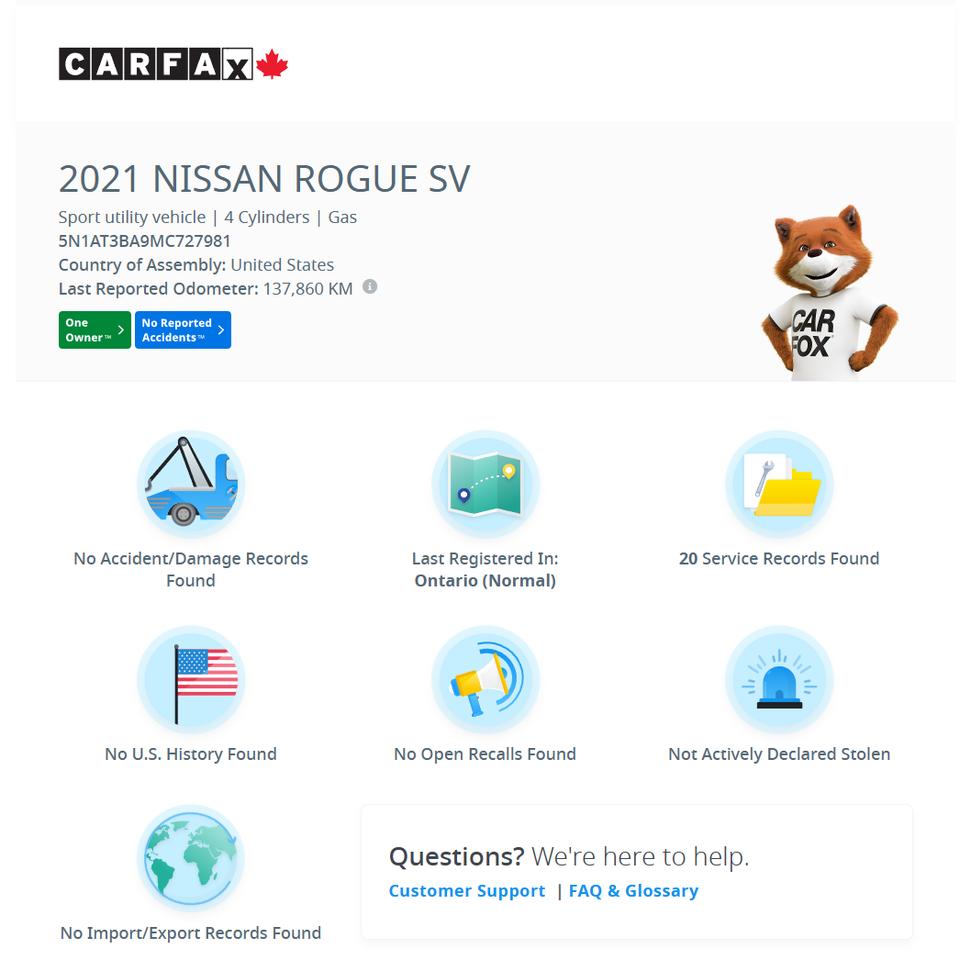 2021 Nissan Rogue SV MOONROOF+CLEAN CARFAX+Remote Start Photo