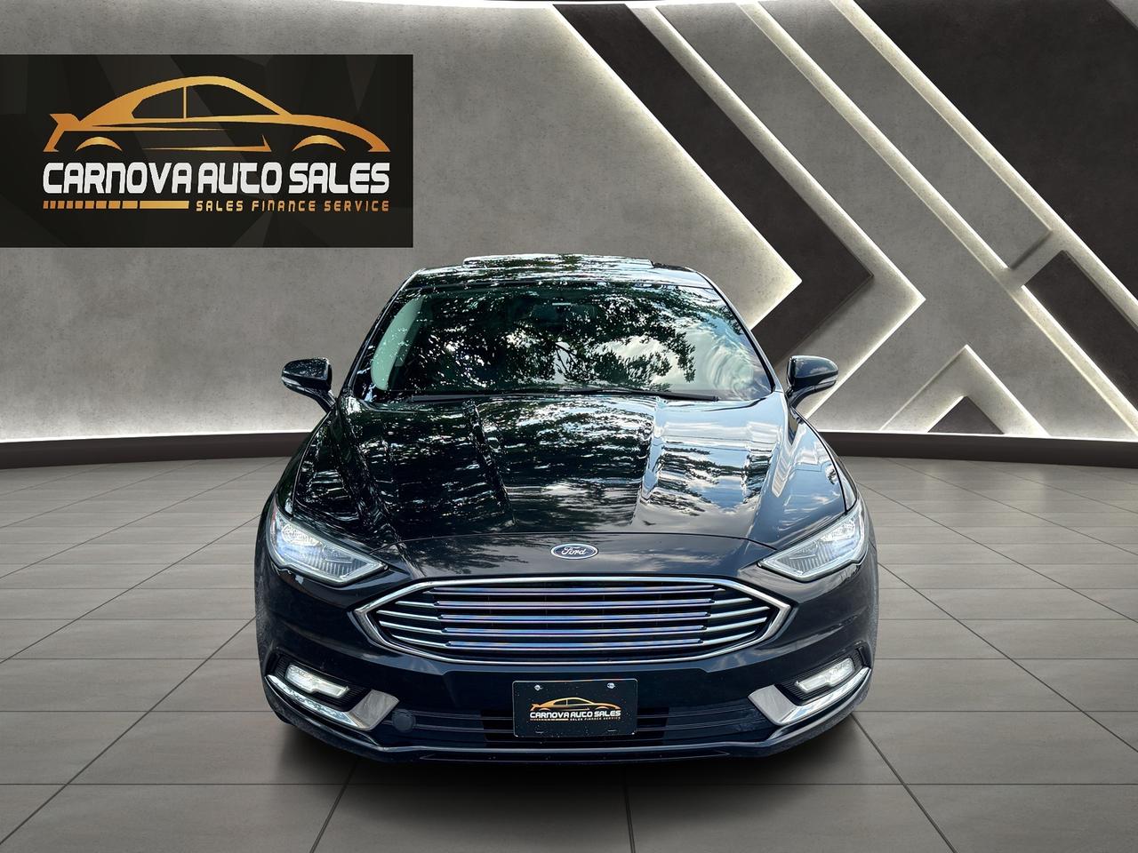 2017 Ford Fusion 2.0L SE AWD+CLEAN CARFAX+Leather+Roof+GPS+Camera Photo