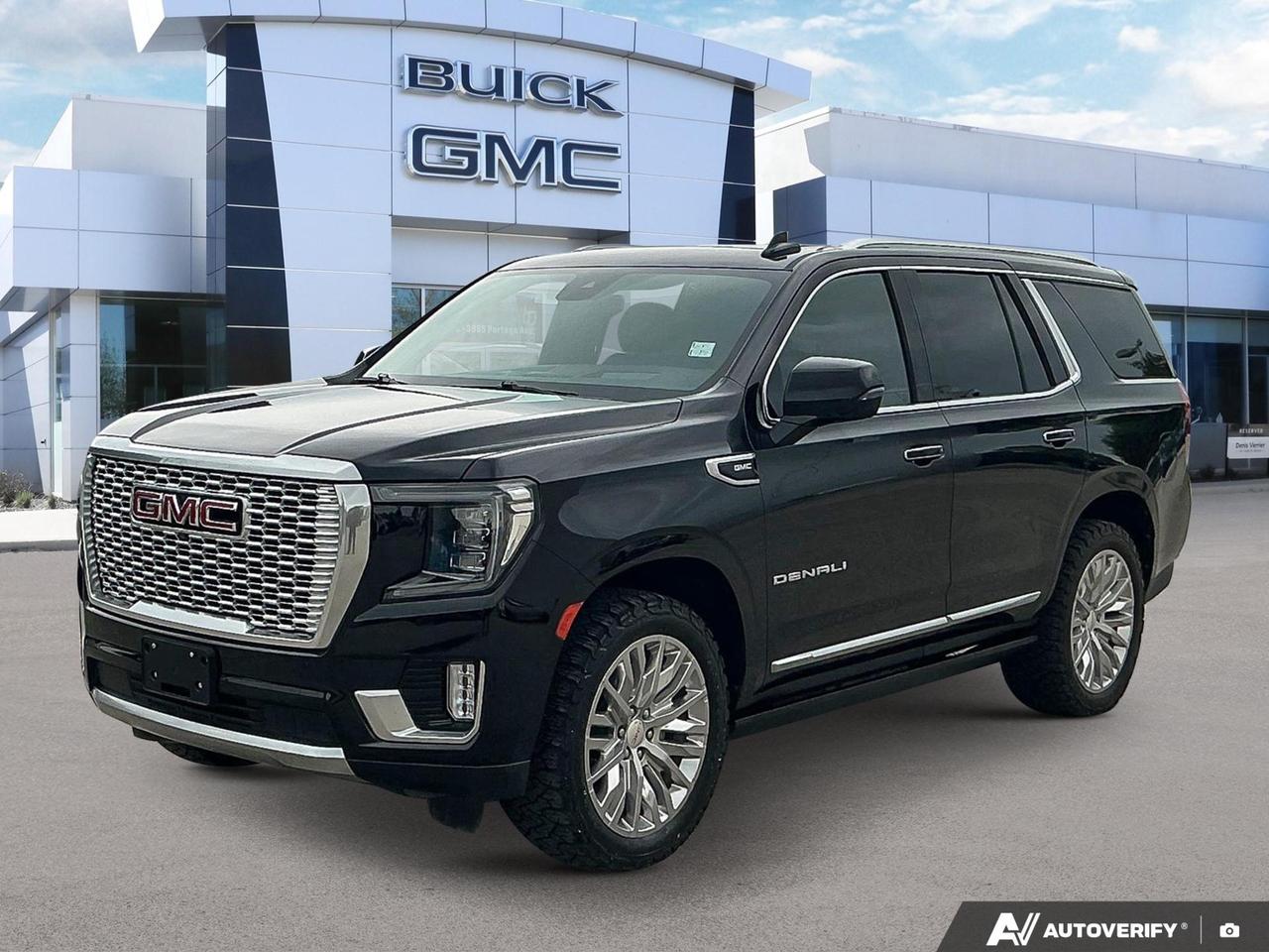 Floor Liner Package ($715) All Weather Liners | Cargo Liner 

Max Trailering Package ($610) Hitch View | Trailer Brake Controller | Extra Capacity Cooling System | Smart Trailer Integration Indicator

Power Retractable Assist Steps with LED Lighting ($1995)

Power Panoramic Sunroof ($1725)
This 2024 GMC Yukon Denali in Onyx Black is a fully-loaded, full-size SUV that means business. With just under 48,000 km on the clock, it comes equipped with the Max Trailering Package, Power Panoramic Sunroof, Power Retractable Assist Steps with LED Lighting, and the Floor Liner Package  making it one of the most capable and well-appointed Yukons available at Birchwood Chevrolet Buick GMC.

- Max Trailering Package: includes Trailer Brake Controller, Hitch View, Smart Trailer Integration Indicator, and Extra Capacity Cooling System  purpose-built for serious towing
- Power Panoramic Sunroof ($1,725) adds an airy, premium cabin feel
- Power Retractable Assist Steps with LED Lighting ($1,995) for effortless entry and exit
- 6.2L V8 engine paired with 4WD and automatic transmission for confident performance on any road
- 15 Head-Up Display and Bose 14-Speaker Surround Sound system for a driver-focused, premium experience
- Heated second-row outboard seats and 12-way power front seats with lumbar support for all-row comfort
- Hands-free power liftgate with GMC logo projection and power-folding heated mirrors with puddle lighting
- All-weather floor liners and cargo liner included  practical protection for real-world use

Ready to experience this Yukon Denali for yourself? Visit us at Birchwood Chevrolet Buick GMC or explore more at birchwoodchevrolet.ca. Book your test drive, start your purchase online, or contact our team with any questions  were here to make the process straightforward and pressure-free.
All of our quality pre-owned vehicles are delivered with the following:
· a Birchwood Certified 152 pt Inspection
· a full tank of fuel
· Full service records (if available)
· a CARFAX report

Click, call (204) 837-5811, or visit Birchwood Chevrolet Buick GMC at the Birchwood Auto Park, 3965 Portage Avenue West at the Perimeter.

Special Financing Available! Price does not include taxes. Dealer Permit #4240.
Dealer permit #4240
