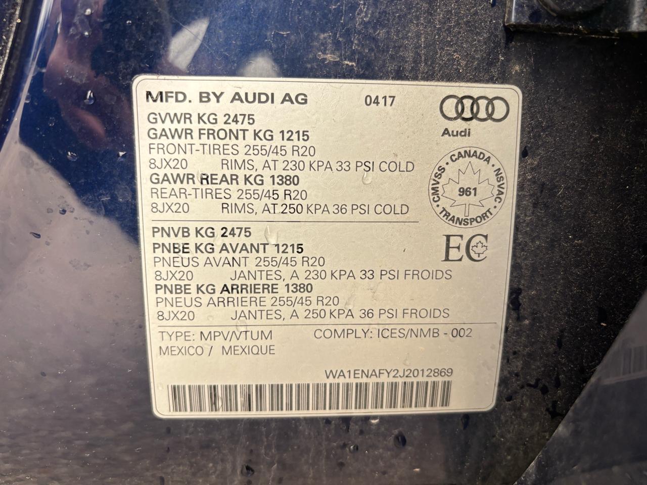 2018 Audi Q5 2.0 TFSI quattro Progressiv S tronic Photo