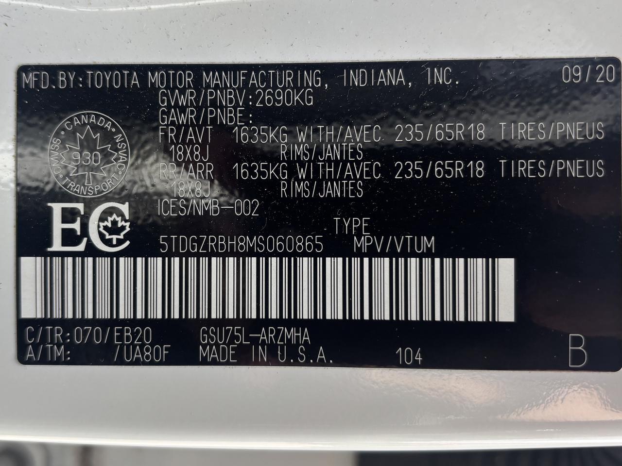2021 Toyota Highlander XLE AWD Photo