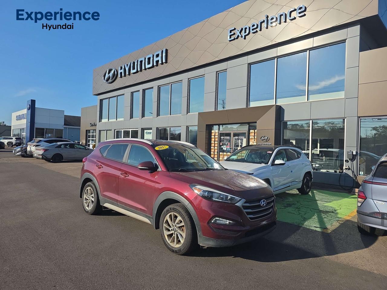 Awards:
  * 2017 KBB.com 10 Best SUVs Under $25,000   * 2017 KBB.com 10 Most Awarded Brands

2017 Hyundai Tucson Premium FWD 6-Speed Automatic 

Fresh Oil Change, MVI Updated Sticker, Dealer Maintained, 1 Key, 
17" Alloy Wheels, Brake assist, Cloth Seat Trim, Heated door mirrors, Heated front seats, Heated steering wheel, Power door mirrors, Remote keyless entry.


Reviews:
  * Turbocharged engine delivers peppy acceleration and good fuel economy; plenty of advanced safety and infotainment features are available; comfortable ride on rough roads; top safety scores. Source: Edmunds<b> Were PEIs Premier Credit Specialists! Good poor, bad, or new credit? Divorced? Self-Employed? We have you covered! Our Credit Specialists are on standby 24/7 to help get you behind the wheel today! APPLY FOR YOUR PRE-APPROVAL TODAY - https://www.steeleadvantagefinancing.com/7182