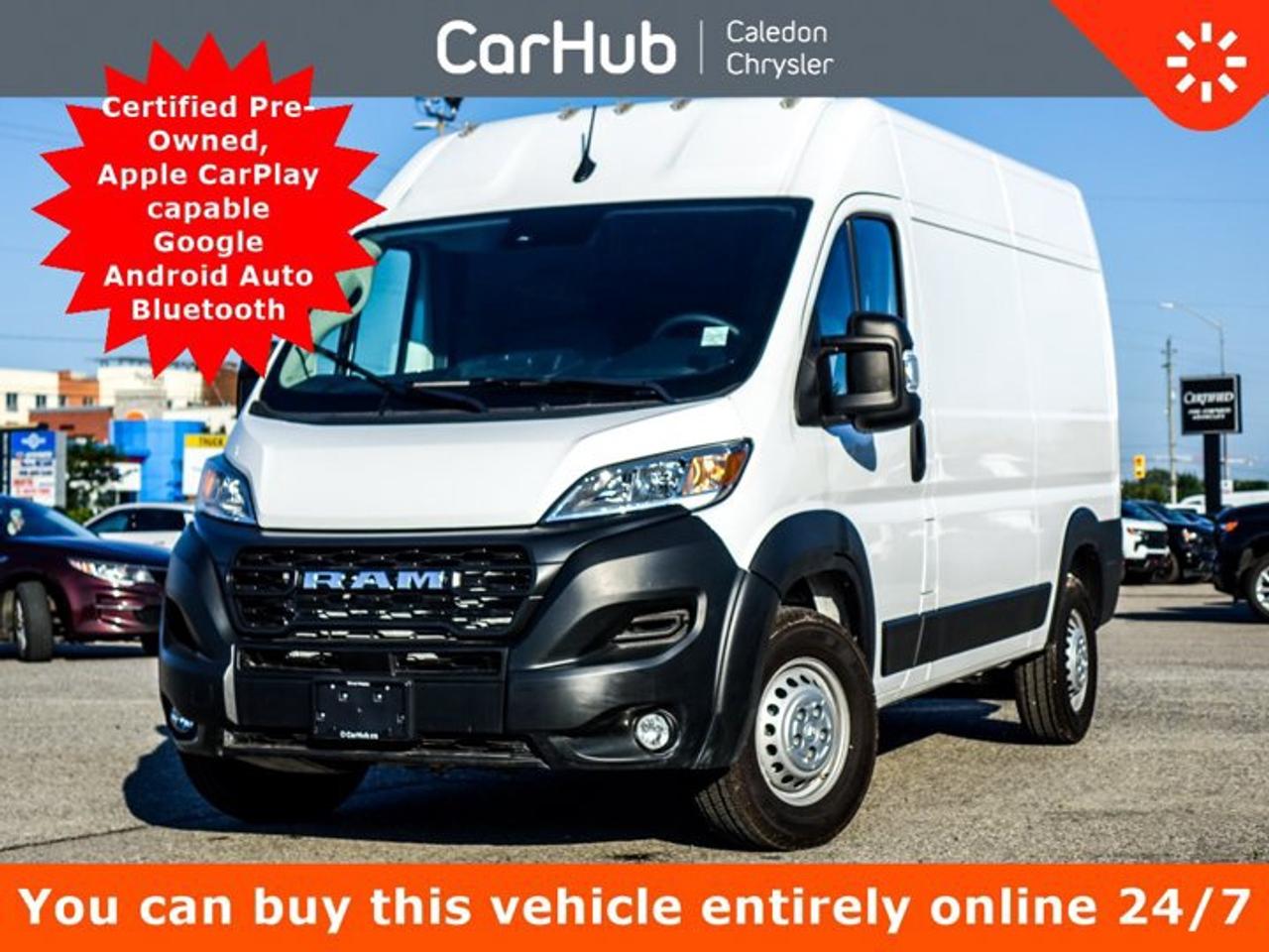 <p>This Ram Pro Master Cargo Van Tradesman 2500 High Roof 136 WB w/Pass Seat has a powerful Regular Unleaded V-6 3.6 L/220 engine powering this Automatic transmission. Only 113 Miles! WHEELS: 16 X 6 STEEL (STD), TRANSMISSION: 9-SPEED AUTOMATIC (STD), SIDE WALL PANELING - LOWER.</p><p> </p><p>This vehicle is in excellent condition and has passed a multi point inspection. Vehicle detailed.</p><p> </p><p>This Ram Pro Master Cargo Van Tradesman 2500 High Roof 136 WB w/Pass Seat Features the Following Options </p><p>Google Android Auto</p><p>Cargo Area Floor Mate</p><p>Apple CarPlay Capable</p><p>4G LTE Wi-Fi Hot Spot</p><p>Rear Cargo LED Lamp</p><p>Adaptive Cruise Control</p><p>ParkView Backup Camera</p><p>Side Wall Paneling - Lower</p><p>QUICK ORDER PACKAGE 22B TRADESMAN W/PASS SEAT -inc: Engine: 3.6L Pentastar VVT V6, Transmission: 9-Speed Automatic, Manual 4-Way Front Passenger Seat, Passenger Bucket Seat , MOPAR SIDE WALL PANELING U & L -inc: Side Wall Paneling - Lower, MOPAR CARGO AREA FLOOR MAT, FULL-SIZE SPARE TIRE -inc: Underslung Tire Carrier, ENGINE: 3.6L PENTASTAR VVT V6 (STD), CONVENIENCE GROUP -inc: Rear Cargo LED Lamp, BRIGHT WHITE, Wireless Phone Connectivity, Wheel Centre Cap, Variable Intermittent Wipers.</p><p> </p><p>Please note the window sticker features options the car had when new -- some modifications may have been made since then. Please confirm all options and features with your CarHub Product Advisor.</p><p> </p><p>Drive Happy with CarHub<br />*** All-inclusive, upfront prices -- no haggling, negotiations, pressure, or games</p><p>*** Purchase or lease a vehicle and receive a $1000 CarHub Rewards card for service</p><p>*** Purchase this vehicle fully online on CarHub websites</p><p> </p><p>Transparency Statement<br />USED VEHICLES: Online prices and payments are for finance purchases -- please note there is a $850 safety certification fee. if not Certified, then as per OMVIC Regulations the vehicle is deemed to be not drivable and Not Certified. Cash purchases for used vehicles have a $2,350 surcharge which includes the safety certification (the finance price + $2,350). NEW VEHICLES: New financed vehicles are subject to an $ 850 Processing Fee. New cars priced at over $100,000 including add-ons or accessories are subject to the additional federal luxury tax. While every effort is taken to avoid errors, technical or human error can occur, so please confirm vehicle features, options, materials, and other specs with your CarHub representative. This can easily be done by calling us or by visiting us at the dealership. CarHub used vehicles come standard with 1 key. If we receive more than one key from the previous owner, we include them with the vehicle. Additional keys may be purchased at the time of sale. Ask your Product Advisor for more details. Payments are only estimates derived from a standard term/rate on approved credit. Terms, rates and payments may vary. Prices, rates and payments are subject to change without notice. Please see our website for more details.</p>