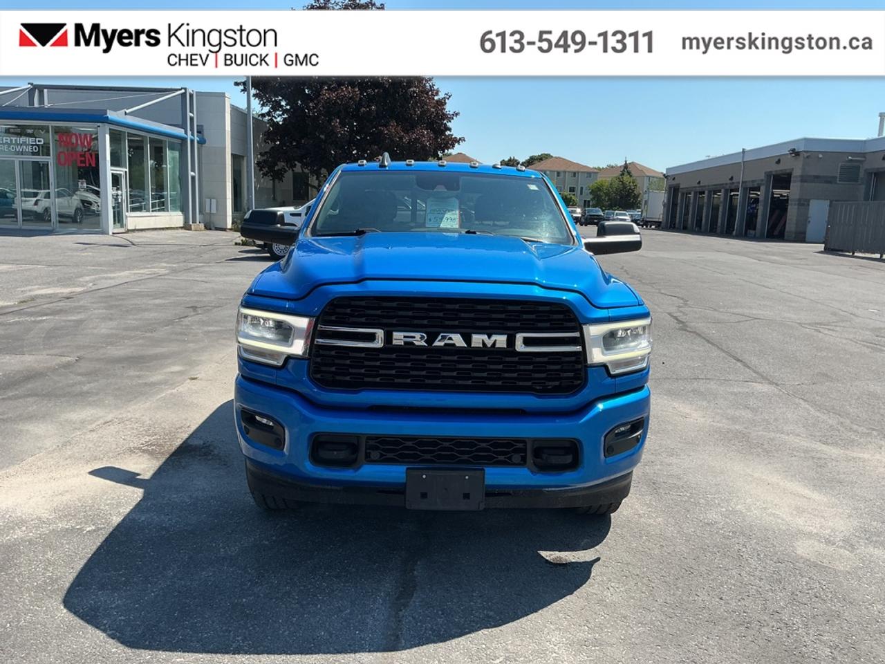 <b>Apple CarPlay,  Android Auto,  Remote Keyless Entry,  Tow Hitch,  Cargo Box Lights!</b><br> <br> Get the job done in comfort and style in this extremely capable Ram 2500 HD. This 2022 Ram 2500 is fresh on our lot in Kingston.<br> <br>Endlessly capable, this 2022 Ram 2500HD pulls out all the stops, and has the towing capacity that sets it apart from the competition. On top of its classic Ram toughness, this Ram 2500HD has an ultra quiet cabin full of amazing tech features that help make your work day more enjoyable. Whether youre in the commercial sector or looking for serious recreational towing rig, this impressive 2500HD is ready for anything that you are.<br> <br>This sought after diesel Crew Cab 4X4 pickup has 97,530 km. Its nice in colour. It has an Automatic transmission and is powered by a Cummins 370HP 6.7L Straight 6 Cylinder Engine. <br> <br> Our 2500s trim level is Big Horn. This Ram 2500 is equipped with the Big Horn package and offers excellent features and a hard working attitude. This workhorse comes with body colored exterior accents, power heated trailer-tow mirrors, a Uconnect touchscreen with Apple CarPlay, Android Auto, wireless streaming audio and SiriusXM, Keyless Go with push button start, cruise control, cargo box lights, a class V hitch receiver with a trailer brake controller, a handy rear view camera and a tough HD suspension that is designed to handle whatever you can throw at it! This vehicle has been upgraded with the following features: Apple CarPlay, Android Auto, Remote Keyless Entry, Tow Hitch, Cargo Box Lights, Rear Camera, Streaming Audio.<br> To view the original window sticker for this vehicle view this <a href=http://www.chrysler.com/hostd/windowsticker/getWindowStickerPdf.do?vin=3C6UR5DL8NG190309 target=_blank>http://www.chrysler.com/hostd/windowsticker/getWindowStickerPdf.do?vin=3C6UR5DL8NG190309</a>. <br/><br> <br>To apply right now for financing use this link: <a href=https://www.taylorautomall.com/finance/apply-for-financing/ target=_blank>https://www.taylorautomall.com/finance/apply-for-financing/</a><br> <br/>Buy this vehicle now for the lowest bi-weekly payment of <b>$377.32</b> with $0 down for 96 months @ 8.99% APR O.A.C. ( Plus applicable taxes - Plus applicable fees ). See dealer for details. <br><br>For more information, please call any of our knowledgeable used vehicle staff at (613) 549-1311!<br><br> Come by and check out our fleet of 50+ used cars and trucks and 180+ new cars and trucks for sale in Kingston.  o~o