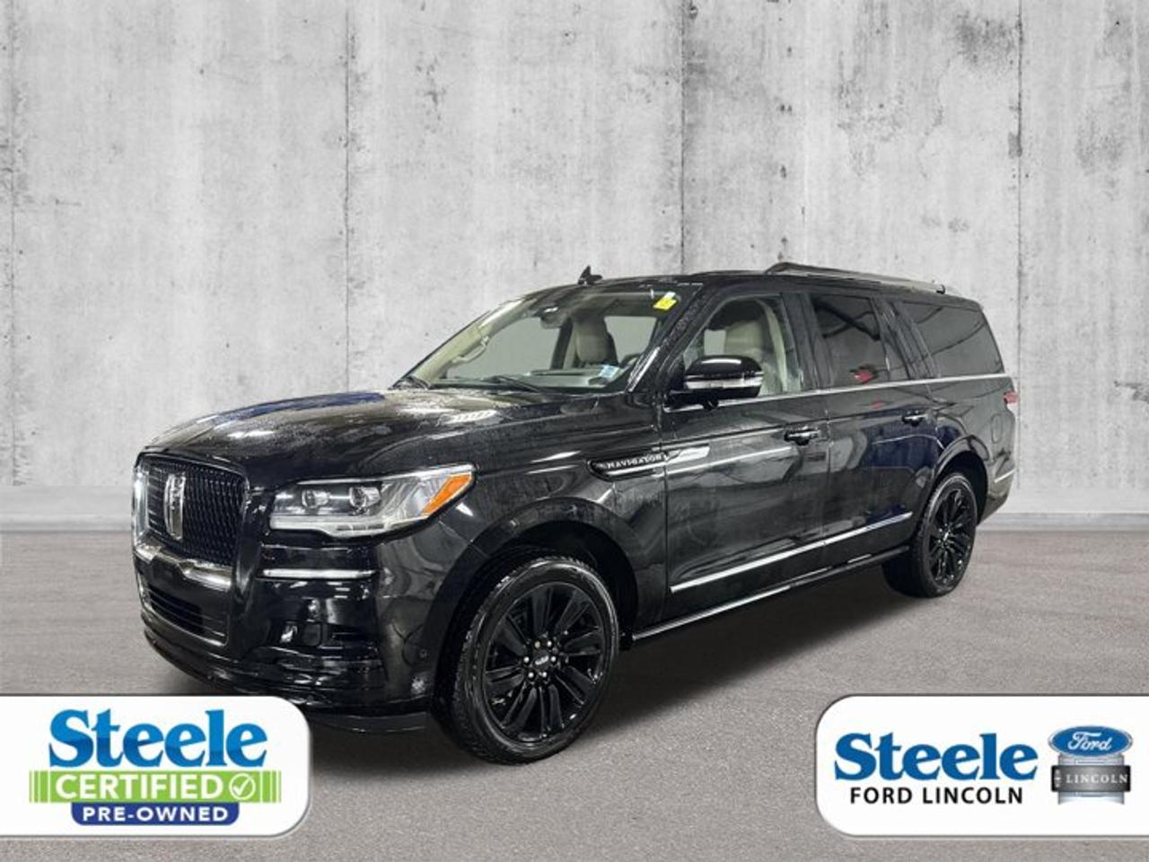 Clearance Unit - Priced to Sell - Certified Vehicle - Low Rates Available - Get it before its goneOdometer is 22435 kilometers below market average!Infinite Black Metallic Clearcoat2022 Lincoln Navigator L Reserve4WD 10-Speed Automatic V6VALUE MARKET PRICING!!.ALL CREDIT APPLICATIONS ACCEPTED! ESTABLISH OR REBUILD YOUR CREDIT HERE. APPLY AT https://steeleadvantagefinancing.com/6198 We know that you have high expectations in your car search in Halifax. So if youre in the market for a pre-owned vehicle that undergoes our exclusive inspection protocol, stop by Steele Ford Lincoln. Were confident we have the right vehicle for you. Here at Steele Ford Lincoln, we enjoy the challenge of meeting and exceeding customer expectations in all things automotive.