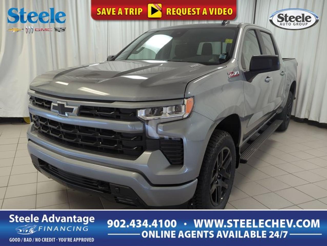 The 2026 Chevrolet Silverado 1500 RST is built for drivers who want strong diesel power, four-wheel drive confidence, and everyday comfort in one capable full-size truck. Offered by Steele Chevrolet Buick GMC in Dartmouth, this Grey Silverado 1500 RST pairs bold style with practical performance, a Black interior, four full doors, and an automatic transmission for easy driving in all seasons.With its Turbocharged Diesel I6 3.0L engine, this 2026 Chevrolet Silverado 1500 RST delivers the kind of smooth, low-end torque truck owners value for work, travel, and towing. The 4-wheel drive system adds confidence on rough roads and through Atlantic Canadian weather, while the Off-Road Suspension helps this truck stay composed when the pavement ends. An Engine Block Heater adds cold-weather convenience, and paddle shifters bring a more engaged feel behind the wheel.FEATURES OF THE Silverado 1500 RSTGrey exterior with bold road presenceBlack interior with clean, modern lookAutomatic transmission with paddle shiftersTurbocharged diesel six-cylinder truck capabilityTRUCK FEATURESFour-wheel drive for changing road conditionsOff-Road Suspension for added trail composureSpare Tire for practical roadside readinessDiesel torque suited for hauling tasksADVANCED SAFETY FEATURESFour-wheel drive aids slippery surface controlStrong truck stance supports stable handlingSpare Tire helps during roadside emergenciesFour-door layout improves passenger entry easeThe 2026 Chevrolet Silverado 1500 RST is designed to handle daily driving with the strength expected from a full-size pickup. Its diesel engine is known for useful torque delivery and relaxed highway performance. In Dartmouth and beyond, that means a truck that feels ready for long distances, jobsite duty, and weekend use without giving up comfort.PERFORMANCE AND EFFICIENCYTurbocharged diesel engine delivers strong torqueAutomatic transmission supports smooth power deliveryPaddle shifters add hands-on driving controlEngine Block Heater helps cold startsThis 2026 Chevrolet Silverado 1500 RST stands out with a smart mix of truck toughness and driving ease. The Off-Road Suspension supports better control over uneven ground, while the automatic transmission keeps traffic and highway travel simple. The diesel powertrain is also a smart fit for drivers who value strong pulling power and steady cruising manners.COMFORT AND CONVENIENCEFour doors improve cabin access dailyBlack interior presents clean, practical styleAutomatic transmission reduces driving effortEngine Block Heater adds winter convenienceInside, the 2026 Chevrolet Silverado 1500 RST offers a straightforward cabin layout that suits both work and family use. The four-door configuration makes it easier to load passengers and gear, while the Black interior gives the cabin a refined and durable look. This truck is well suited for drivers who want a practical pickup with a polished feel.TECHNOLOGY AND CONNECTIVITYPaddle shifters create responsive driver interactionClear truck layout supports everyday usabilityAutomatic controls simplify routine operationModern cabin feel suits connected lifestylesThe 2026 Chevrolet Silverado 1500 RST brings useful truck capability without overcomplicating the driving experience. Every detail listed here supports real-world use, from winter readiness to off-road confidence. It is a pickup built to serve many roles, whether commuting across Dartmouth, heading to the jobsite, or loading up for a weekend away.CARGO SPACEPickup bed supports large gear loadsFour-door cabin adds storage flexibilitySpare Tire preserves bed-use confidenceFull-size truck design handles bulky itemsWHAT OTHER OWNERS LIKEStrong diesel torque for daily haulingFour-wheel drive confidence in poor weatherOff-Road Suspension for rougher road comfortSmooth automatic transmission with easy operationThis 2026 Chevrolet Silverado 1500 RSTs VIN is: 3GCUKEE86TG448900.