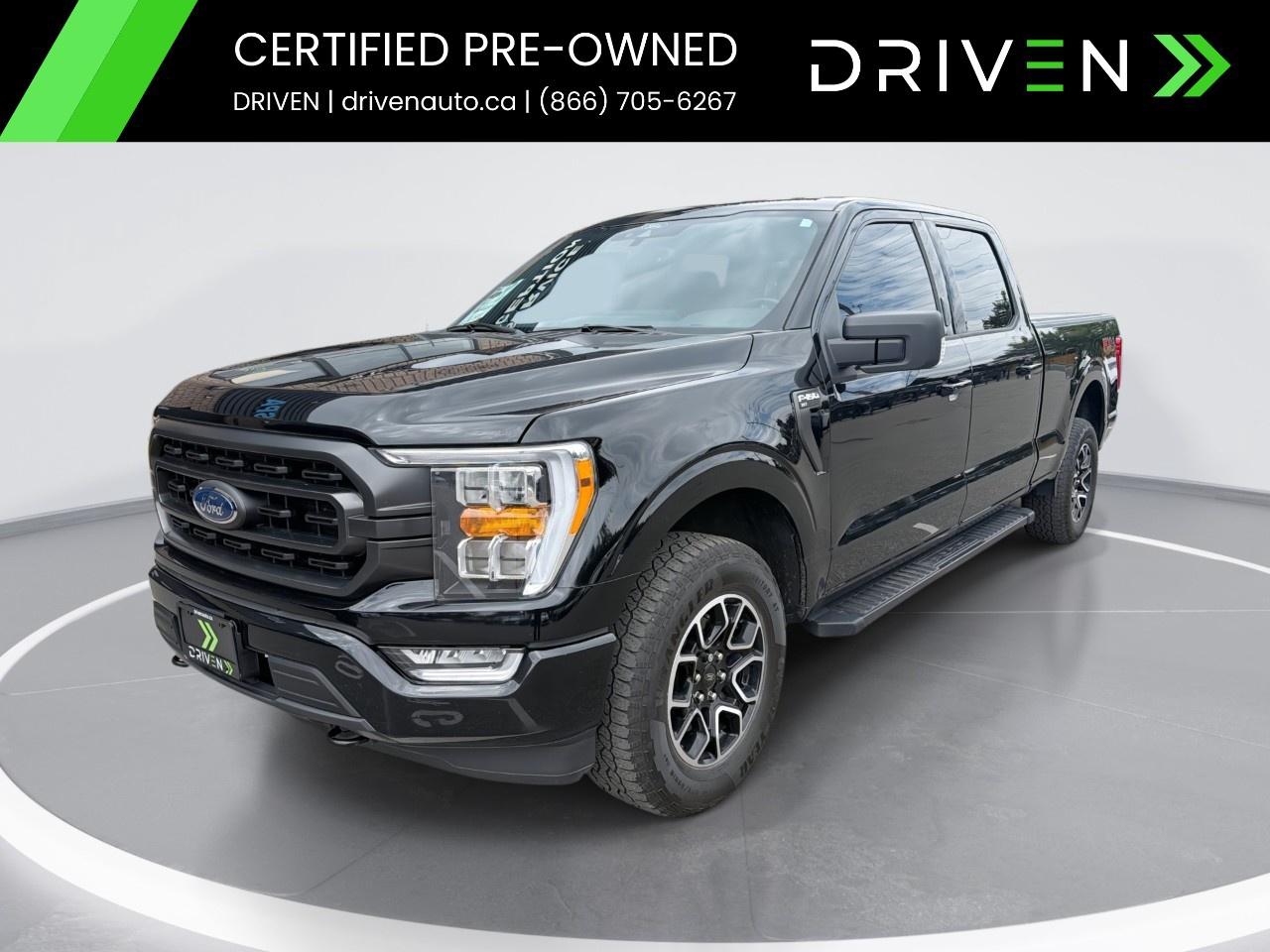<p><strong>SPECIAL FINANCE PRICE: $44,995</strong></p><p><strong>CASH PRICE: $46,995</strong></p><p>Power, capability, and premium comfort come together in this<strong>2022 Ford F-150 XLT SuperCrew 4x4 with the sought-after 302A Equipment Group</strong>! Powered to handle work or weekend adventures, this truck is loaded with<strong>remote start</strong>,<strong>10-way power driver's seat with lumbar support</strong>,<strong>heated front seats</strong>,<strong>heated steering wheel</strong>,<strong>dual-zone automatic climate control</strong>,<strong>12-inch touchscreen with SYNC® 4</strong>,<strong>wireless Apple CarPlay & Android Auto</strong>,<strong>FordPass Connect with Wi-Fi hotspot capability</strong>,<strong>LED reflector headlamps</strong>,<strong>LED box lighting</strong>,<strong>power-adjustable pedals</strong>,<strong>power sliding rear window</strong>,<strong>Class IV trailer hitch</strong>,<strong>Pro Trailer Backup Assist</strong>, and<strong>20-inch aluminum wheels</strong>.</p><p>Drive with confidence thanks to<strong>Ford Co-Pilot360</strong>, featuring<strong>Pre-Collision Assist with Automatic Emergency Braking</strong>,<strong>Blind Spot Information System (BLIS®) with Trailer Coverage</strong>,<strong>Lane-Keeping System</strong>,<strong>Rear Cross-Traffic Alert</strong>,<strong>Reverse Brake Assist</strong>,<strong>Auto High-Beam Headlamps</strong>,<strong>Post-Collision Braking</strong>,<strong>AdvanceTrac® with Roll Stability Control</strong>, and a<strong>rearview camera</strong>.</p> <p><span style=color:black>This vehicle is in<strong>excellent showroom condition</strong>and backed by the<strong>DRIVEN Certified Advantage Program</strong>for complete peace of mind.</span></p><p><span style=color:black><strong>INSPECTION & CERTIFICATION</strong></span></p><p><span style=color:black>This vehicle has undergone a<strong>comprehensive 150-point inspection</strong>by licensed in-house mechanics, assessing its cosmetic, mechanical, and safety condition. It comes<strong>DRIVEN Certified</strong>, which includes our<strong>30-Day / 2,500KM Vehicle Assurance Program</strong>covering any mechanical issues within that period.</span></p><p><span style=color:black><strong>DRIVEN CERTIFIED ADVANTAGE PROGRAM  INCLUDED FOR ALL BUYERS</strong></span></p><p><span style=color:black> 30-Day / 2,500KM Vehicle Assurance Program  Ontario-wide delivery available  Free Carfax Vehicle History Report  Access to Industry-Leading Warranty & GAP Programs  WALKAWAY Protection Available  Fresh Oil Change & New Cabin Air Filter  Meticulously Reconditioned & Professionally Detailed Vehicles</span></p><p><span style=color:black><strong>FINANCING AVAILABLE</strong></span></p><p><span style=color:black>All credit types are welcome! Whether youre a<strong>first-time buyer</strong>,<strong>newcomer to Canada</strong>, or<strong>rebuilding credit</strong>, our<strong>Equifax Certified Finance Team</strong>works to secure your best approval.</span></p><p><span style=color:black>Special Financing Programs are available for an additional<strong>$999</strong>, covering the expert services we provide to secure the<strong>lowest rates, best approvals, and most flexible terms</strong>.</span></p><p><span style=color:black>The<strong>Special Finance Price</strong>reflects a dealer discount and is available only when financing is arranged through<strong>DRIVEN</strong>, on approved credit (O.A.C.). Customers paying cash or using outside financing will pay the full<strong>cash price</strong>listed above.</span></p><p><span style=color:black><strong>CONVENIENCE & EXPERIENCE</strong></span></p><p><span style=color:black> State-of-the-Art Facility in Newmarket, ON  Hundreds of 5-Star Google Reviews  Recognized for expertise and trust  Transparent, Pressure-Free Consultations  Top Dollar for Trades  Well buy your vehicle even if you dont buy ours</span></p><p><span style=color:black><strong>ABOUT DRIVEN</strong></span></p><p><span style=color:black><strong>DRIVEN</strong> Anything but your typical dealership. Your one-stop destination for<strong>buying, selling, and servicing vehicles</strong>, built on transparency, trust, and a people-first approach.</span></p><p><span style=color:black>Visit us today at<strong>220 Mulock Drive, Newmarket, ON L3Y 9B7</strong> Or explore our full inventory and get<strong>pre-approved in minutes</strong>with<strong>no credit impact</strong>at</span><a target=_blank rel=noopener noreferrer nofollow href=http://www.drivenauto.ca><span style=color:blue>www.drivenauto.ca</span></a></p><p><span style=color:black>In accordance with<strong>OMVIC regulations</strong>, the listed<strong>cash price</strong>is the total all-in price excluding taxes and licensing. The<strong>Special Financing Price</strong>reflects dealer incentives available only when financing is arranged through DRIVEN (O.A.C.).</span></p><p><span style=color:black>***Although every effort is made to ensure accuracy, we are not responsible for any errors or omissions. Prices and availability may change without notice. Please call or email us directly to confirm details.***</span></p>