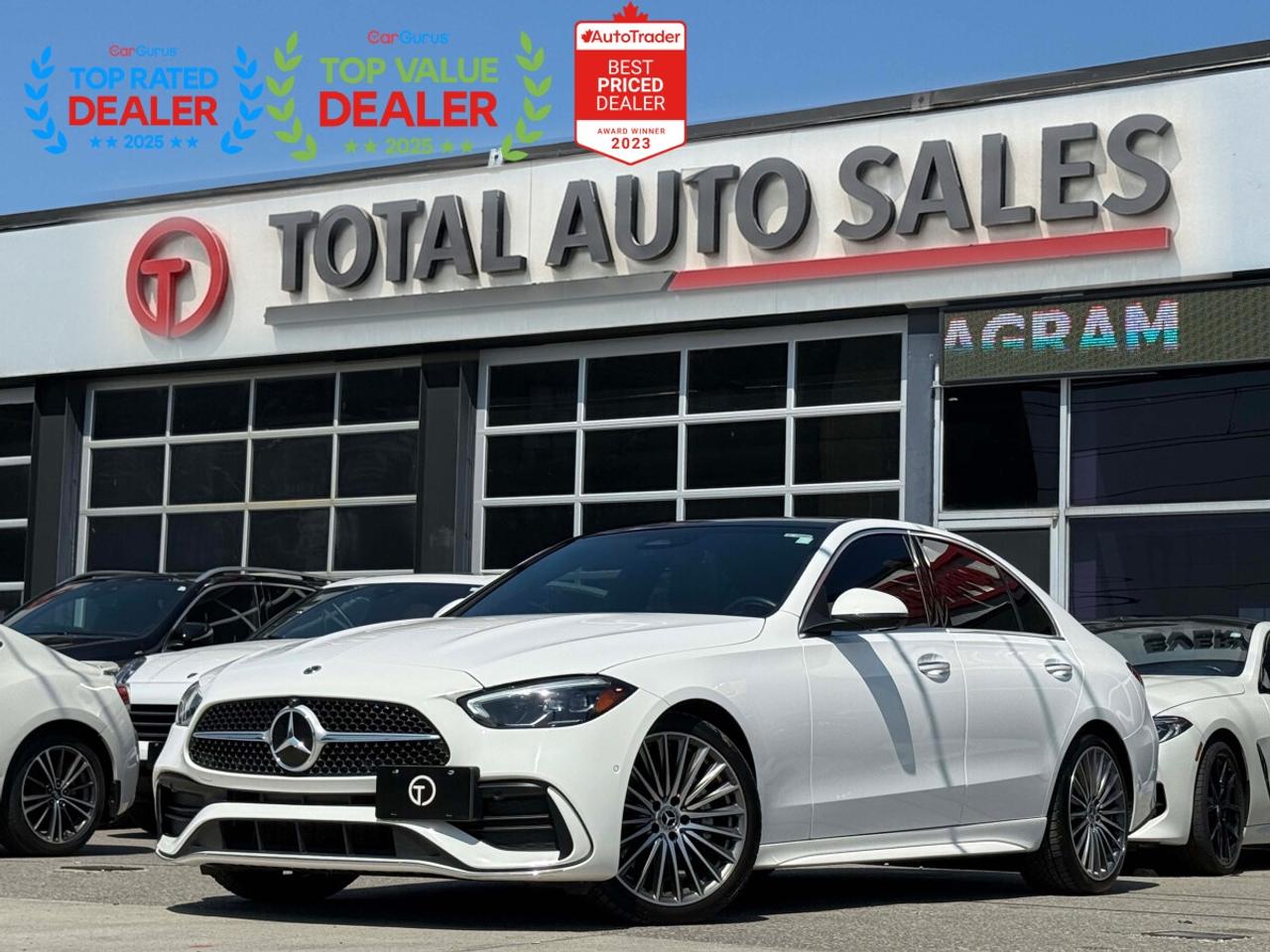 ** JUST ARRIVED! DONT MISS OUT ON THIS ONE!! ** <br/> ** MB SERVICED, LOCAL ONTARIO, CLEAN TITLE, CARFAX VERIFIED! ** <br/> ** RATES AS LOW AS 6.99 OAC ** <br/> <br/> <br/> ===>> WE FINANCE ALL CREDIT TYPES! NEW TO THE COUNTRY?! NO PROBLEM! BAD CREDIT?! NO PROBLEM! <br/> ===>> YOU CAN APPLY ONLINE ON OUR WEBSITE OR IN PERSON! <br/> <br/> <br/> ** GORGEOUS WHITE EXTERIOR ON PREMIUM TWO TONE BROWN & BLACK LEATHER INTERIOR! COMES LOADED WITH //AMG SPORT PACKAGE & MEMORY PACKAGE! EXTENDED LEATHER! LED HIGH PERFORMANCE HEADLIGHTS, HEATED FRONT SEATS, HEATED STEERING WHEEL, PANORAMIC GLASS ROOF, NAVIGATION, 360 CAMERA WITH PARKING ASSIST, BLUETOOTH, DUAL CLIMATE CONTROLS, APPLE CARPLAY, AMBIENT INTERIOR LIGHTING, ACTIVE BRAKE ASSIST, BLIND SPOT ASSIST & MUCH MUCH MORE!! ** <br/> <br/> <br/> >>>> FOLLOW US ON INSTAGRAM @ <br/> TOTALAUTOSALES <br/> <br/> <br/> *** PLEASE CALL (437) 494-3945 *** <br/> OUR LOCATION: <br/> 2430 FINCH AVE WEST, NORTH YORK, M9M 2E1 <br/> <br/> <br/> *** CERTIFICATION: Have your new preowned vehicle certified at TOTAL AUTO SALES! We offer a full safety inspection exceeding industry standards, including oil change and professional detailing before delivery. Vehicles are not drivable, if not certified or e-tested, a certification package is available for $995. All trade-ins are welcome. Taxes, Finance fee and licensing are extra.** <br/> <br/> <br/> ** WARRANTY. We provide extended warranties up to 48m with optional coverage up to 10,000$ per/claim with unlimited kms. ** <br/> *** PLEASE CALL (437) 494-3945 *** <br/> TOTAL AUTO SALES 2430 FINCH AVE WEST, NORTH YORK, M9M 2E1 <br/> <br/> <br/> ** To the best of our ability, we have made an effort to ensure that the information provided to you in this ad is accurate. We do not take any responsibility for any errors, omissions or typographic mistakes found on all our ads. Prices may change without notice. Please verify the accuracy of the information with our sales team. ** <br/>
