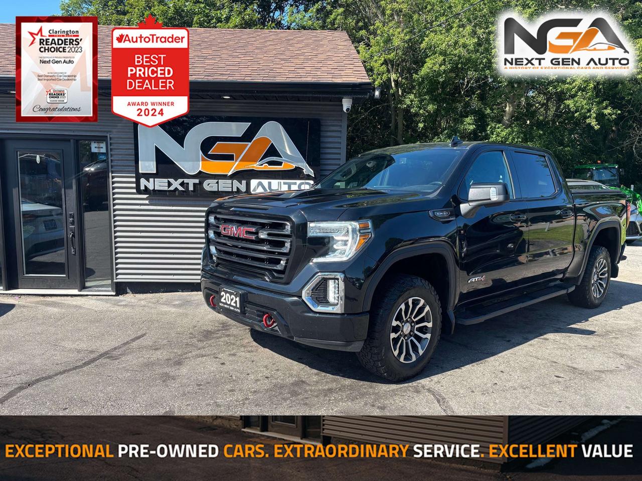 2021 GMC Sierra 1500 AT4 4WD Navigation Leather One Owner Clean CAR Photo0