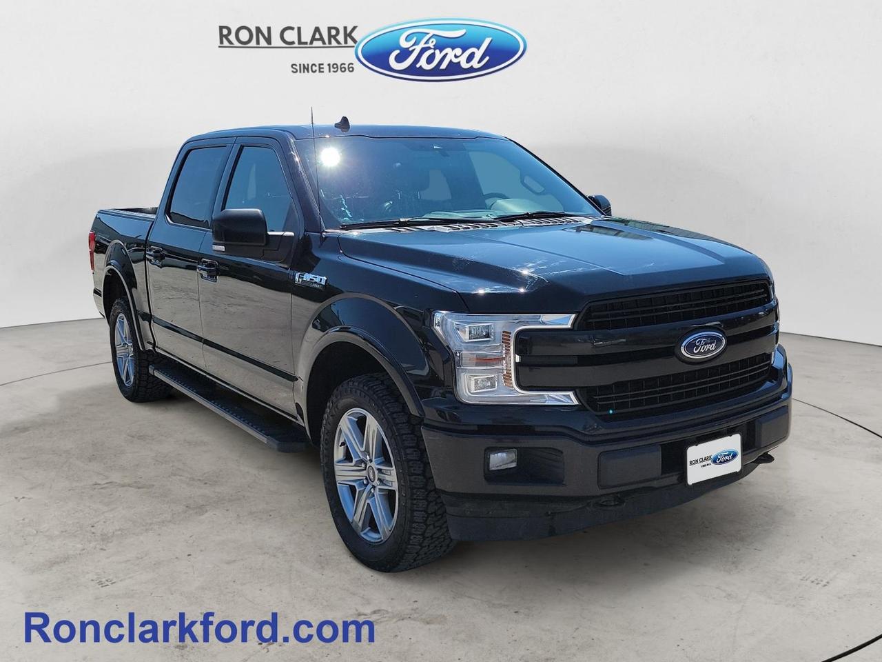 Finished in sleek Shadow Black and loaded with premium features, this pre-owned 2018 Ford F-150 Lariat delivers the perfect balance of capability, comfort, and style. Powered by the fuel-efficient yet capable 2.7L EcoBoost engine paired with a 10-speed automatic transmission, this truck is ready for everything from your daily commute to weekend adventures.Equipped with the desirable 502A Equipment Group and Lariat Sport Package, this F-150 stands out with its sporty appearance while offering upscale amenities throughout the cabin. Enjoy the open air with the Twin Panel Moonroof, stay comfortable year-round with a heated steering wheel, heated front and second-row seats, and remote vehicle start, while the B&O premium sound system with SYNC 3 keeps you connected and entertained on every drive.When its time to get to work, the Trailer Tow Package, tailgate step, and engine block heater make this truck as practical as it is refined. Added confidence comes from the Blind Spot Information System (BLIS), reverse camera system, and remote keyless entry, making every trip easier whether youre towing, parking, or heading out on the highway.If youre looking for a well-equipped, powerful, and stylish F-150 thats ready for work and play, this 2018 Ford F-150 Lariat is one you wont want to miss. All Pre-Owned vehicles come standard with one key. If we received additional keys from the previous owner they will be with the vehicle upon delivery at no cost. Additional keys may be purchased at customers request and expense.Come to the dealer you can trust. 60 years and counting Ron Clark Ford & Jayco RV is known for great value and being best in customer service! We serve and deliver all over Ontario including destinations such as Wyoming, Petrolia, Sarnia, London, Guelph, Kitchener-Waterloo, Hamilton, GTA, Ottawa & Chatham-Kent. Call or visit us at RON CLARK FORD & JAYCO RV to view and test drive today! RON CLARK FORD where else!!