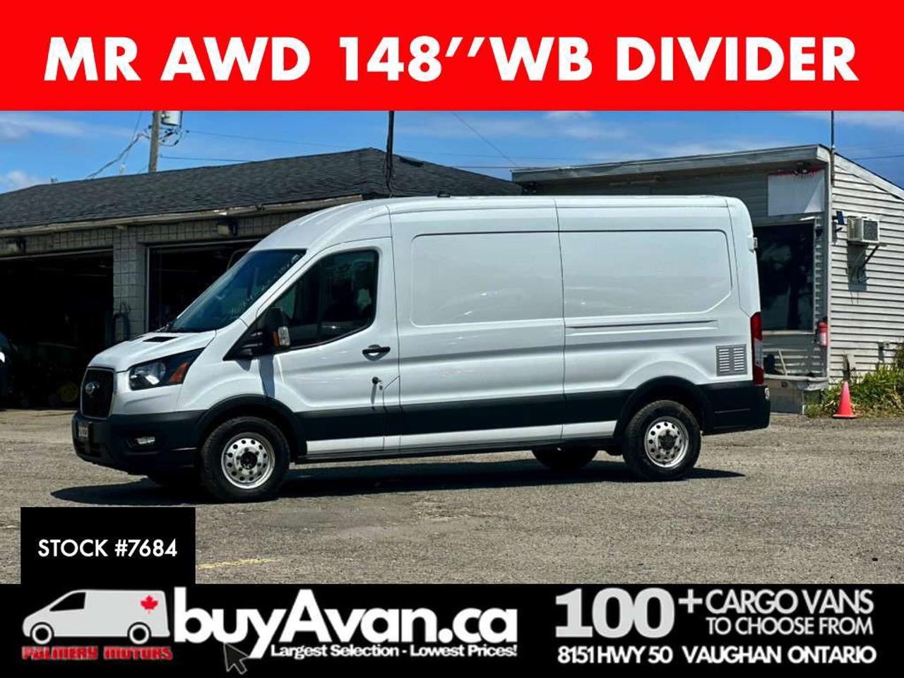 2023 Ford Transit Transit T-250 XLT 148WB Mid Roof AWD + Divider *NO EXTRA FEES* Photo0