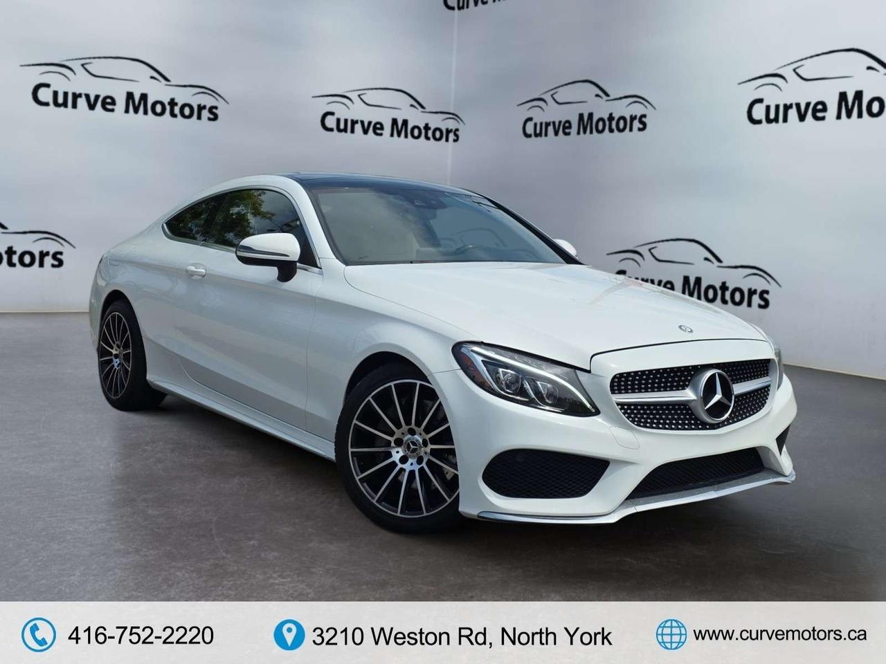 2017 Mercedes-Benz C-Class C300 4MATIC COUPE AMG PKG * BROWN INT / NAVI / CAM / PANORAMIC Photo0
