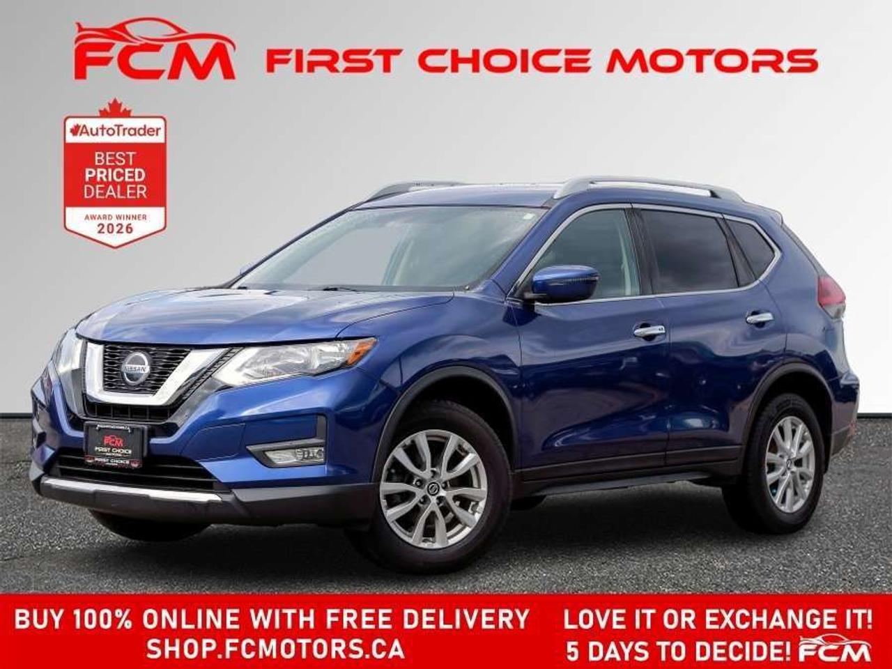 ** ** SPECIAL LIMITED TIME OFFER ** ** PURCHASE ANY VEHICLE THIS WEEK AND RECEIVE 4 BRAND-NEW ALL-SEASON TIRES AT NO ADDITIONAL COST!!! DONT MISS THIS EXCLUSIVE CHANCE TO UPGRADE YOUR RIDE AND STAY PREPARED FOR ANY WEATHER!!!       EXCITING NEWS FROM FIRST CHOICE MOTORS! Our brand-new online showroom is now open to the public, bringing the ultimate car shopping experience right to your fingertips! Enjoy a 100% online car shopping experience, with over 500 certified vehicles in stock, comprehensive protection plans, and thousands of new auto parts & accessories available! Plus, for a limited time, were offering FREE deliveries across Ontario on all vehicle purchases! Dont miss outvisit Shop.fcmotors.ca to find and upgrade your perfect vehicle today!      Welcome to First Choice Motors, the largest car dealership in Toronto of pre-owned cars, SUVs, and vans priced between $5000-$15,000. With an impressive inventory of over 300 vehicles in stock, we are dedicated to providing our customers with a vast selection of affordable and reliable options.       Were thrilled to offer a used 2019 Nissan Rogue SV, blue color with 172,000km (STK#10139) This vehicle was $13990 NOW ON SALE FOR $12990. It is equipped with the following features:   - Automatic Transmission   - Heated seats   - All wheel drive   - Bluetooth   - Reverse camera   - Alloy wheels   - Power windows   - Power locks   - Power mirrors   - Air Conditioning      At First Choice Motors, we believe in providing quality vehicles that our customers can depend on. All our vehicles come with a 36-day guarantee on all safety related items. We also offer additional warranty options up to 5 years for our customers who want extra peace of mind.      Furthermore, all our vehicles are sold fully certified with brand new brakes rotors and pads, a fresh oil change, and brand new set of all-season tires installed & balanced. You can be confident that this car is in excellent condition and ready to hit the road.      At First Choice Motors, we believe that everyone deserves a chance to own a reliable and affordable vehicle. Thats why we offer financing options with low interest rates starting at 7.9% O.A.C. Were proud to approve all customers, including those with bad credit, no credit, students, and even 9 socials. Our finance team is dedicated to finding the best financing option for you and making the car buying process as smooth and stress-free as possible.      Our dealership is open 7 days a week to provide you with the best customer service possible. We carry the largest selection of used vehicles for sale under $9990 in all of Ontario. We stock over 300 cars, mostly Hyundai, Chevrolet, Mazda, Honda, Volkswagen, Toyota, Ford, Dodge, Kia, Mitsubishi, Acura, Lexus, and more. With our ongoing sale, you can find your dream car at a price you can afford. Come visit us today and experience why we are the best choice for your next used car purchase!      All prices include $22.00 OMVIC Fee.  Excludes, license plates, ownership registration and ONTARIO HST (13%)   *No Credit Card payments can be accepted for Vehicle Purchases*    *No Credit Card payments can be accepted for Vehicle Purchases*