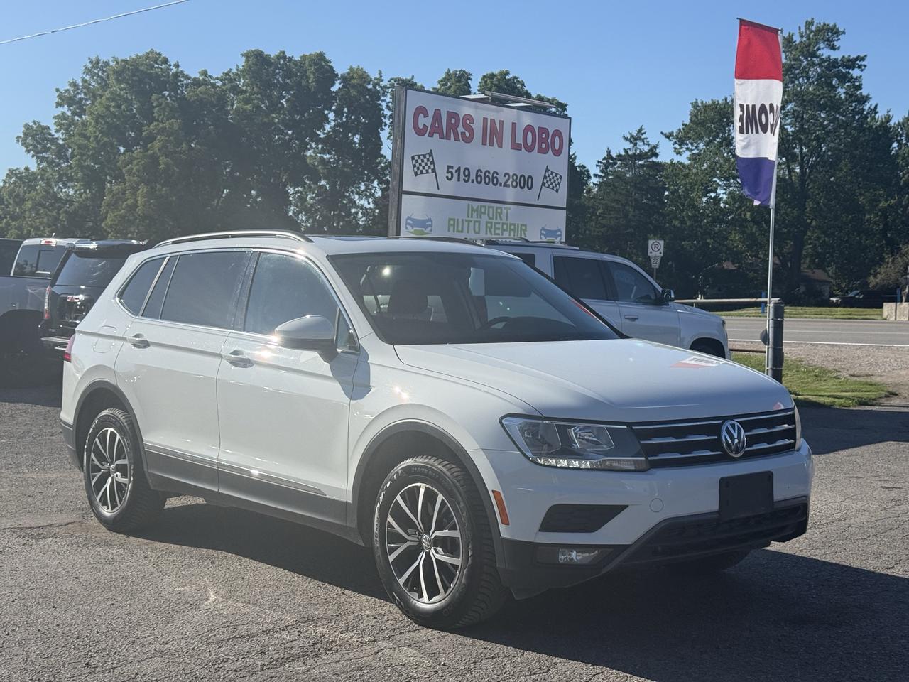 <p>2021 VOLKSWAGEN TIGUAN COMFORTLINE!</p><p>Safety inspection included in the full asking price // Carfax available // One owner!</p><p>a fuel-efficient 2.0L turbocharged engine and smooth 8-speed automatic transmission. This SUV offers a spacious interior, heated front seats, a heated steering wheel, dual-zone climate control, Apple CarPlay, Android Auto, Bluetooth, a backup camera, alloy wheels, and keyless entry with push button start. Clean inside and out.</p><p data-start=139 data-end=305><strong>CARS IN LOBO LTD.&nbsp; &ndash; Your trusted pre-owned vehicle destination!</strong></p><p>&nbsp;</p><p data-start=139 data-end=305><strong>Located at 6355 Egremont Dr, Komoka, ON N0L 1R0 &mdash; just 7 km west of Hyde Park Rd. Heading west on Fanshawe Park Rd as it becomes Egremont Dr, you&rsquo;ll find us at the traffic lights on the corner of Egremont Dr & Narin Rd in Middlesex county township of Lobo.&nbsp;</strong></p><p>&nbsp;</p><p data-start=139 data-end=305><strong>Serving London, Ontario/Middlesex County for over 10 years. A registered member of the UCDA (Used Car Dealers Association of Ontario) and fully licensed with OMVIC (Ontario Motor Vehicle Industry Council).</strong></p><p>&nbsp;</p><hr><p>&nbsp;</p><p data-start=139 data-end=305><strong><span style=font-size: 14pt;>CARS IN LOBO LTD. (Buy - Sell - Trade - Finance)&nbsp; </span><span style=font-size: 14pt;>Office#&nbsp; 519 666 2800 </span><span style=font-size: 14pt;>TEXT# 519 630 6660</span></strong></p><p>&nbsp;</p><hr><p>&nbsp;</p><p data-start=312 data-end=770><strong>- /Quality, locally sourced pre-owned vehicles at a competitive price<br>- /Safety certification Inspection included at the Full Asking Price! (unless listed otherwise)</strong><br><strong>- /We take all trade ins at a competitive & fair value&nbsp;</strong><br><strong>- /We buy cars outright with no purchase&nbsp;necessary</strong><br data-start=352 data-end=355><strong>- /CARFAX reports available on all cars</strong><br data-start=462 data-end=465><strong>- /Extended warranty options available</strong><br data-start=590 data-end=593><strong>- /Financing options available</strong><br data-start=642 data-end=645><strong>- /We register & plate your vehicle for you (Licensing Extra)</strong><br data-start=714 data-end=717><strong>- /No hidden fees. No pressure. Easy going team that is here to help.&nbsp;</strong></p><p>&nbsp;</p><p data-start=777 data-end=908><strong>Message us anytime or feel free to drop by! We are here to help make your next vehicle purchase simple and stress-free. -> OPEN 6 DAYS WEEK MONDAY - SATURDAY&nbsp;</strong></p><p>&nbsp;</p><p data-start=777 data-end=908>&nbsp;</p>
