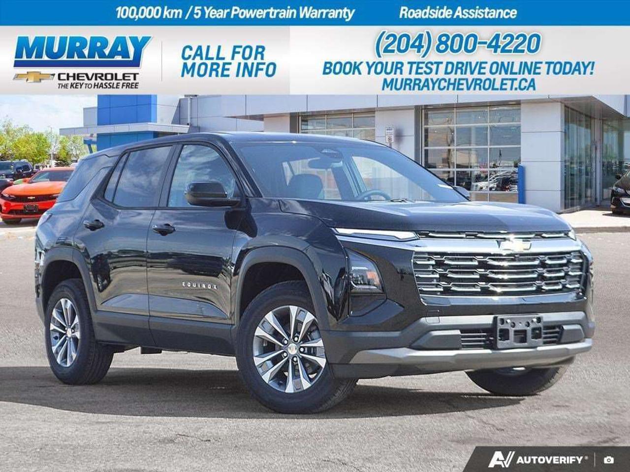 * MOSAIC BLACK METALLIC * * ENGINE BLOCK HEATER * * LPO FLOOR LINER PACKAGE *  Experience the perfect blend of style and function with the 2027 Chevrolet Equinox AWD LT, available right here in Winnipeg. This sport utility vehicle boasts a sleek Mosaic Black Metallic exterior, making it a standout choice for those who value aesthetics and performance equally.  Under the hood, youll find a robust 1.5L Turbocharged Gas I4 engine, delivering a dynamic driving experience that is both efficient and powerful. Paired with an 8-Speed Automatic transmission, the Equinox offers smooth and responsive handling, ensuring that every drive feels effortless.  Inside, comfort is prioritized with the Convenience Package II, featuring an 8-way power driver seat adjuster, dual-zone automatic climate control, and a hands-free power programmable liftgate. Advanced tech features like Wireless Phone Charging, a Universal Home Remote, and a Rainsense intermittent front wiper system add a layer of convenience to your journey. The plush Evotex seating is available in stylish black or elegant Artemis Grey, providing luxury and durability.  Stay connected and safe with technology like Bluetooth connectivity, Adaptive Cruise Control, and a comprehensive suite of safety features including Blind Spot Monitor, Lane Keeping Assist, and Front Collision Mitigation. The Equinox is designed to adapt to your lifestyle, offering both peace of mind and an engaging drive.  Dealer Permit #1740