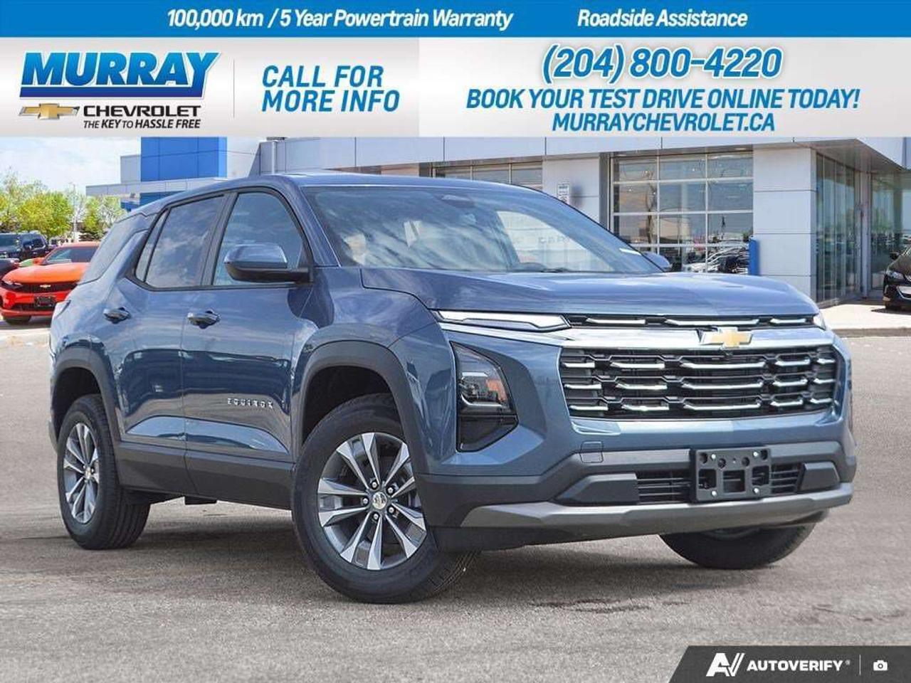 * Turbocharged Gas I4 1.5L Engine * * Lakeshore Blue Metallic * * All Wheel Drive *  Experience the thrill of the 2027 Chevrolet Equinox AWD LT, now available in the vibrant city of Winnipeg. This impeccable sport utility vehicle is designed to impress with its *Turbocharged Gas I4 1.5L Engine*, offering a dynamic driving experience that&rsquo;s both powerful and efficient. Complementing this is the seamless 8-speed automatic transmission, ensuring smooth and responsive handling on every journey.  Adding to its striking appearance is the *Lakeshore Blue Metallic* finish that captures attention wherever you go, while the *All Wheel Drive* system provides unparalleled traction and control, making it ideal for any adventure. Inside, youll find modern conveniences like heated front seats, a heated steering wheel, and a user-friendly infotainment system with Bluetooth connectivity and smart device integration, ensuring comfort and connectivity at your fingertips.  Safety is paramount in the Equinox, with features like lane keeping assist, adaptive cruise control, and a blind spot monitor. The vehicles advanced safety suite includes front and rear parking aids, a rear collision mitigation system, and front collision warning and mitigation to keep you and your passengers secure.  Whether navigating city streets or exploring off the beaten path, the 2027 Chevrolet Equinox AWD LT is the perfect companion for those who demand style, performance, and cutting-edge technology.  Dealer Permit #1740