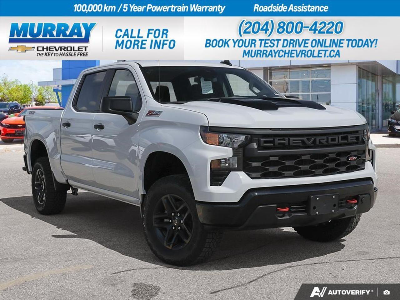 * ENGINE 5.3L ECOTEC3 V8 * * TRANSMISSION 8-SPEED AUTOMATIC * * TRAILER BRAKE CONTROLLER INTEGRATED *  The 2026 Chevrolet Silverado 1500 Custom Trail Boss is a remarkable fusion of power and capability thats ready to tackle any adventure in style. Nestled in the heart of Winnipeg, this Crew Cab Pickup boasts the robust 5.3L EcoTec3 V8 engine, delivering an impressive 355 horsepower and 383 lb-ft of torque. Its dynamic fuel management system optimizes power delivery and efficiency, allowing the engine to seamlessly operate between 2 to 8 cylinders based on demand.  Paired with a sophisticated 8-speed automatic transmission, this truck ensures a smooth and responsive driving experience. The Silverados integrated trailer brake controller enhances towing safety and performance, making it an ideal choice for those who need to haul with confidence.  The exterior, finished in sleek Summit White, is complemented by rear wheelhouse liners and a durable Chevytec spray-on bedliner, ensuring both practicality and style. Inside, the Jet Black cloth seats provide comfort, while advanced features like Bluetooth Connection, Automatic Highbeams, and Lane Keeping Assist enhance convenience and safety. Enjoy the seamless integration of smart devices and stay connected with the built-in WiFi hotspot. The Silverado 1500 isnt just a truck; its your ultimate companion for work and play.  Dealer Permit #1740