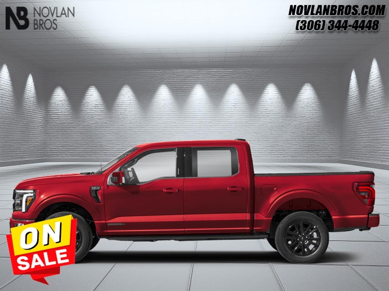 <b>Sunroof, Tailgate Step, Tow Package!</b><br> <br> Check out our great inventory of new vehicles at Novlan Brothers!<br> <br>The 2026 Ford F-150 stands ready with rugged utility, smart features and a presence that commands attention on any road.<br> <br>The 2026 Ford F-150 combines proven leadership in toughness with smart innovation to deliver a truck built for real-world demands. Inside, the cabin features refined materials, intuitive tech and comfortable seating to support both driver and passengers on every journey. With its strong presence, flexible design and Fords legacy of dependability, the F-150 is ready for whatever work or play you throw its way.<br> <br>This Ruby Red Metallic Tinted Cc Crew Cab 4X4 pickup has an Automatic transmission and is powered by a 420HP 3.5L V6 Cylinder Engine. <br> <br> Our F-150s trim level is Platinum. This exceptional pickup commands attention with its striking black grille, body-coloured bumpers, directionally adaptive projector beam LED headlights, power running boards, and gloss black painted aluminum wheels. Inside, the ultra-refined cabin showcases sophisticated craftsmanship with aluminum and leather inserts, a heated leather steering wheel with auto tilt away, locking second row underseat storage, and unique multi-contour leather bucket seats featuring heating, ventilation, and Active Motion massage functionality. Every journey is further elevated by world-class tech and convenience, including a Head-Up Display, voice activated dual zone automatic air conditioning, power adjustable pedals, and a 12-inch SYNC 4 display integrated with a 14-speaker B&O Unleashed sound system and connected navigation. Finally, you can travel with ultimate peace of mind under the protection of cutting-edge safety features like BlueCruise driving technology, adaptive cruise control with stop and go, a blind spot information system with cross traffic alert, and a full aerial view camera system equipped with a cargo bed camera. This vehicle has been upgraded with the following features: Sunroof, Tailgate Step, Tow Package.<br><br> View the original window sticker for this vehicle with this url <b><a href=http://www.windowsticker.forddirect.com/windowsticker.pdf?vin=1FTFW7LD7TFB48454 target=_blank>http://www.windowsticker.forddirect.com/windowsticker.pdf?vin=1FTFW7LD7TFB48454</a></b>.<br> <br>To apply right now for financing use this link: <a href=http://novlanbros.com/credit/ target=_blank>http://novlanbros.com/credit/</a><br> <br/>Weve discounted this vehicle $13772. Total rebate of $2500 is reflected in the price. 3.99% financing for 84 months. <br> Payments from <b>$1357.72</b> monthly with $0 down for 84 months @ 3.99% APR O.A.C. ( Plus applicable taxes - Plus applicable fees ). Incentives expire 2026-08-31. See dealer for details. <br><br><br> Come by and check out our fleet of 20+ used cars and trucks and 100+ new cars and trucks for sale in Paradise Hill.  o~o