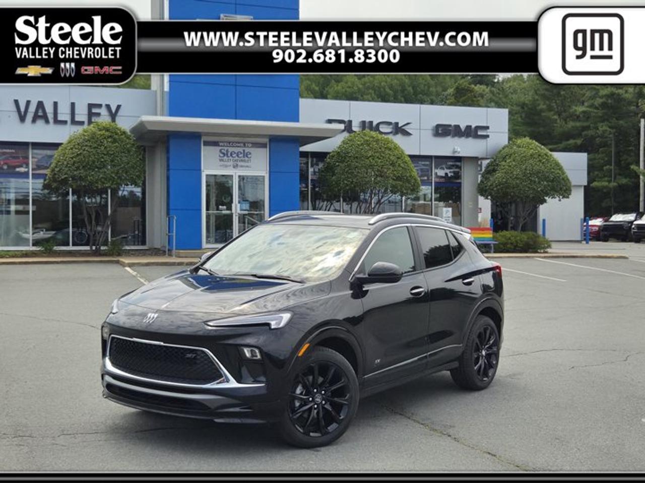 TRANSMISSION, 9-SPEED AUTOMATIC, 9T4X, GEN 1 (STD), SPORT TOURING PREFERRED EQUIPMENT GROUP includes standard equipment, EXPERIENCE BUICK PACKAGE includes (C3U) power moonroof and (RVB) 19 Gloss Black aluminum wheels, ENGINE, ECOTEC 1.3L TURBO (GM-estimated 155 hp [115 kW] @ 5,600 rpm / 174 lb-ft torque [236 Nm] @ 1,600 rpm FWD/AWD models) (STD), EBONY TWILIGHT METALLIC, Wireless Apple CarPlay/Wireless Android Auto, Wipers, front intermittent with pulse washers, Wiper, rear intermittent, Windshield, solar absorbing, Windows, power, rear with Express-Down. This Buick Encore GX has a dependable Turbocharged 1.3/ engine powering this Automatic transmission.* Experience a Fully-Loaded Buick Encore GX Sport Touring *Window, power with driver Express-Up/Down, Wi-Fi Hotspot capable (Terms and limitations apply. See onstar.ca or dealer for details.), Wheels, 18 (45.7 cm) Gloss Black aluminum, Visors, driver and front passenger illuminated vanity mirrors covered, sliding, Vehicle health management provides advanced warning of vehicle issues, USB ports, 2 (1 USB Type-A, 1 USB Type-C) located in the front of the centre console, USB charging ports, 2 (1 USB Type-A, 1 USB Type-C), charging only located on the rear of the centre console, Trailering provisions includes 4-wire electrical harness and 4-pin sealed connector, Tires, 225/55R18 all-season, blackwall, Tire Pressure Monitoring System, manual learn (Does not monitor spare tire.), Tire Pressure Display by tire (Does not monitor spare tire.), Tire inflator kit, Tire Fill Alert (Does not monitor spare tire.), Theft-deterrent system electrical, unauthorized entry, Teen Driver a configurable feature that lets you activate customizable vehicle settings associated with a key fob, to help encourage safe driving behaviour. It can limit certain available vehicle features, and it prevents certain safety systems from being turned off. An in-vehicle report card gives you information on driving habits and helps you to continue to coach your new driver, Tail lamps, LED, Suspension, Ride and Handling, Steering, power, variable effort, electric, Steering wheel, wrapped (Flat-bottom.), Steering wheel, heated.* Stop By Today *For a must-own Buick Encore GX come see us at Steele Valley Chevrolet Buick GMC Cadillac, 9184 Commercial Street, New Minas, NS, NS B4N3V9. Just minutes away!*Disclaimer*Please verify all information with a Steele Valley representative.